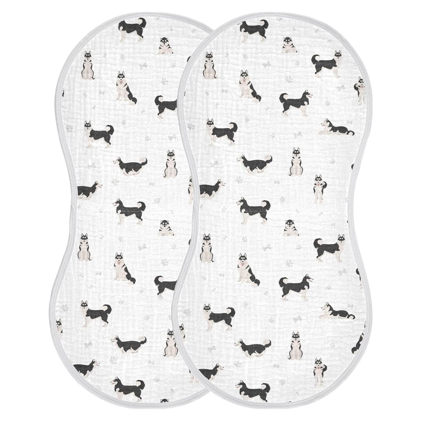 Paños de Eructo KICPOAY 100% Muselina 56x28 cm 2 Piezas