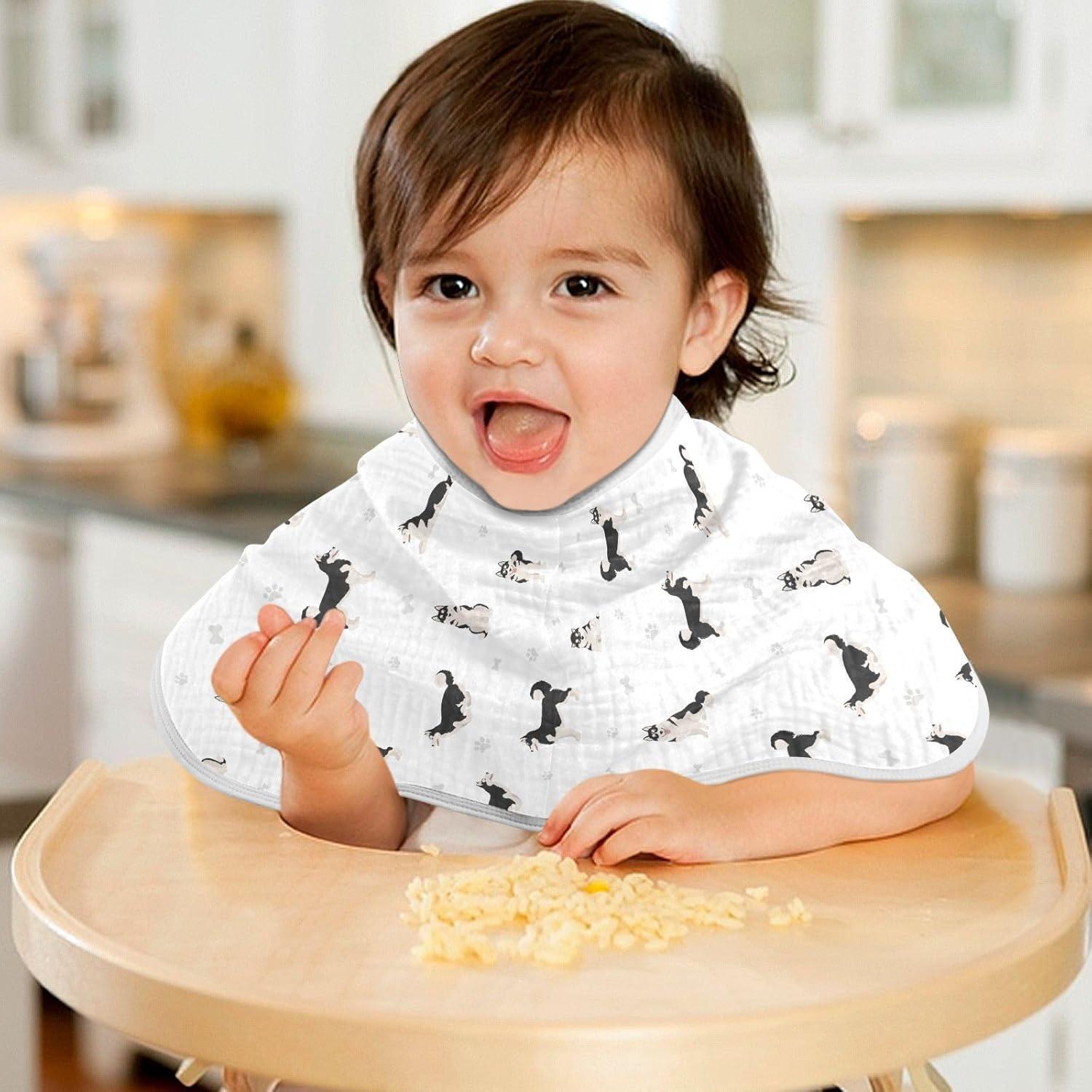 Paños de Eructo KICPOAY 100% Muselina 56x28 cm 2 Piezas