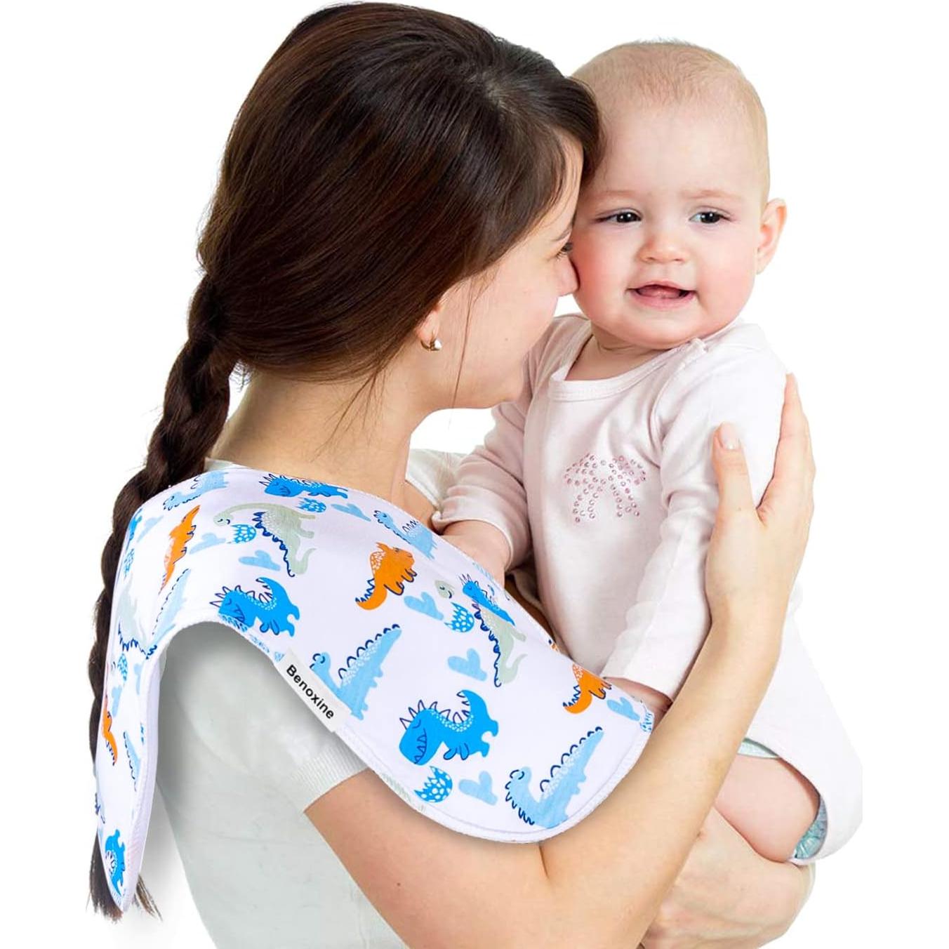 Paños de Eructo 2 en 1 Multicolor 100% Algodón Absorbente