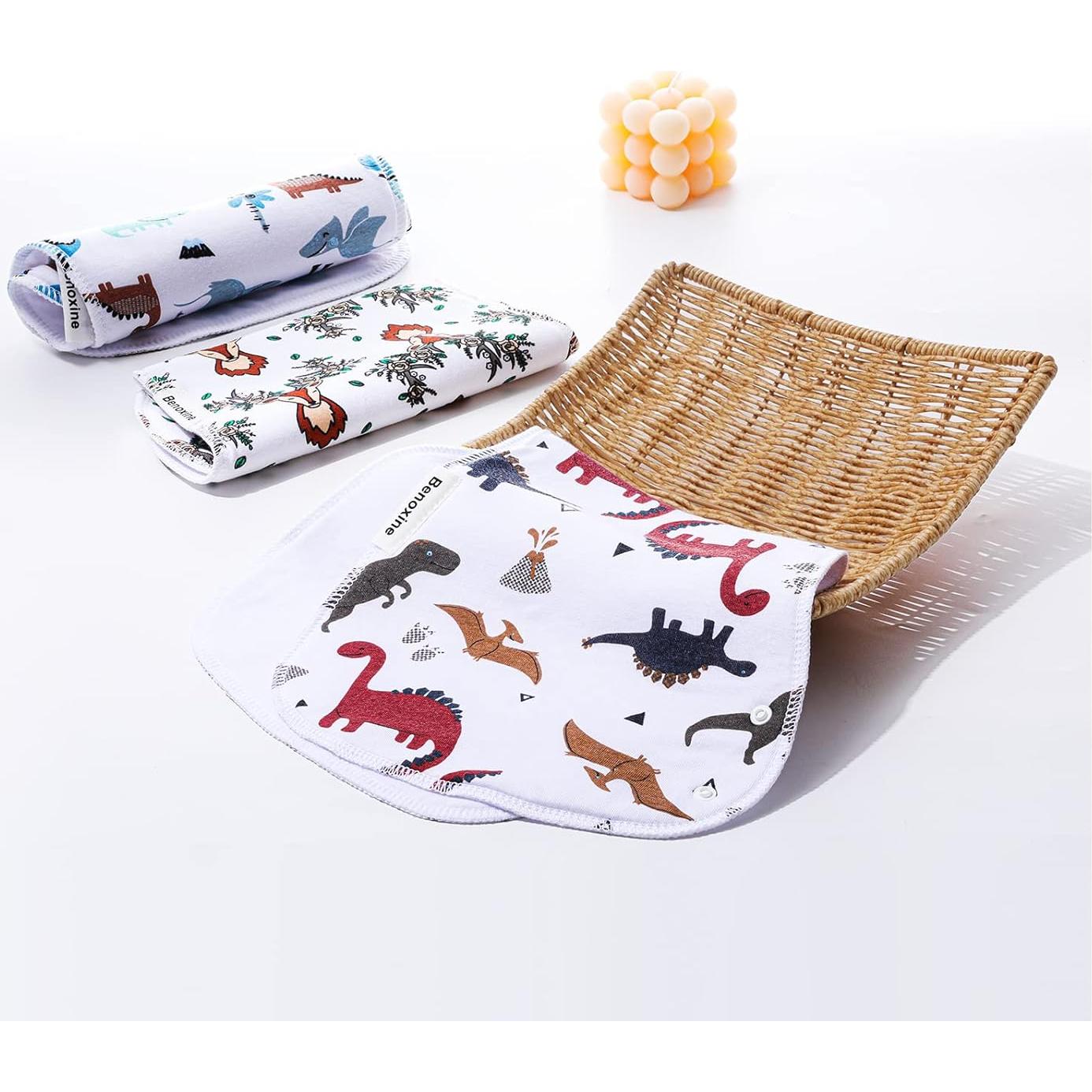 Paños de Eructo 2 en 1 Multicolor 100% Algodón Absorbente