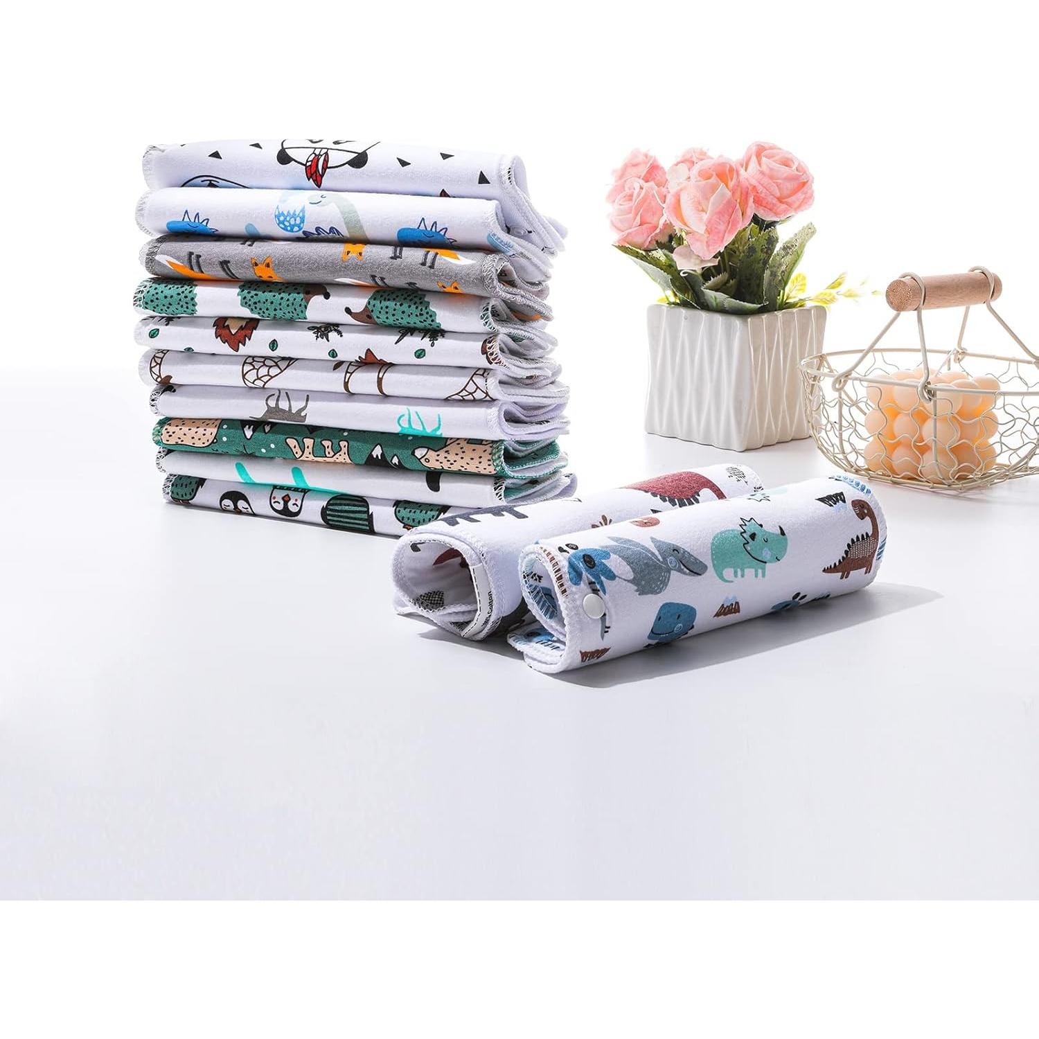 Paños de Eructo 2 en 1 Multicolor 100% Algodón Absorbente