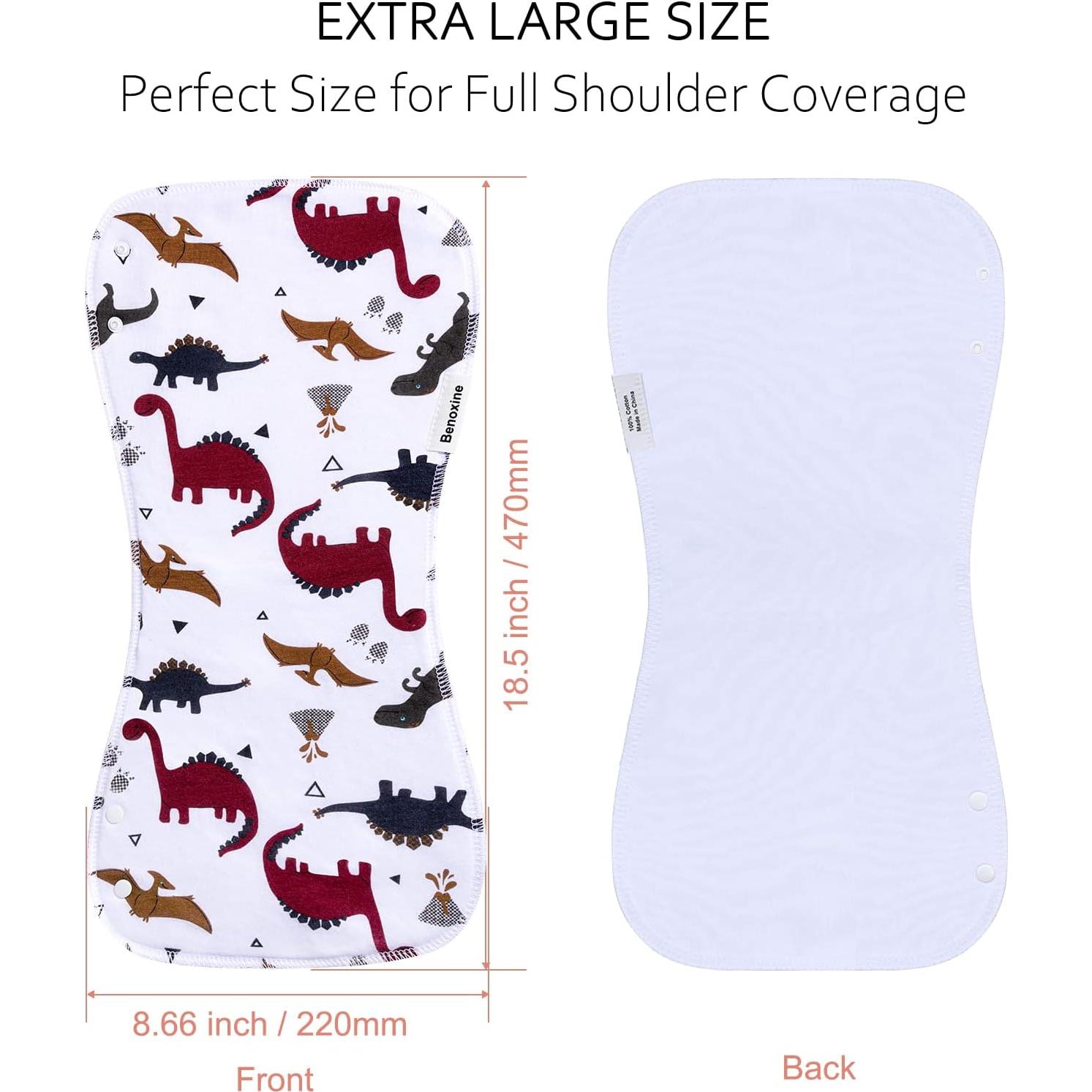 Paños de Eructo 2 en 1 Multicolor 100% Algodón Absorbente