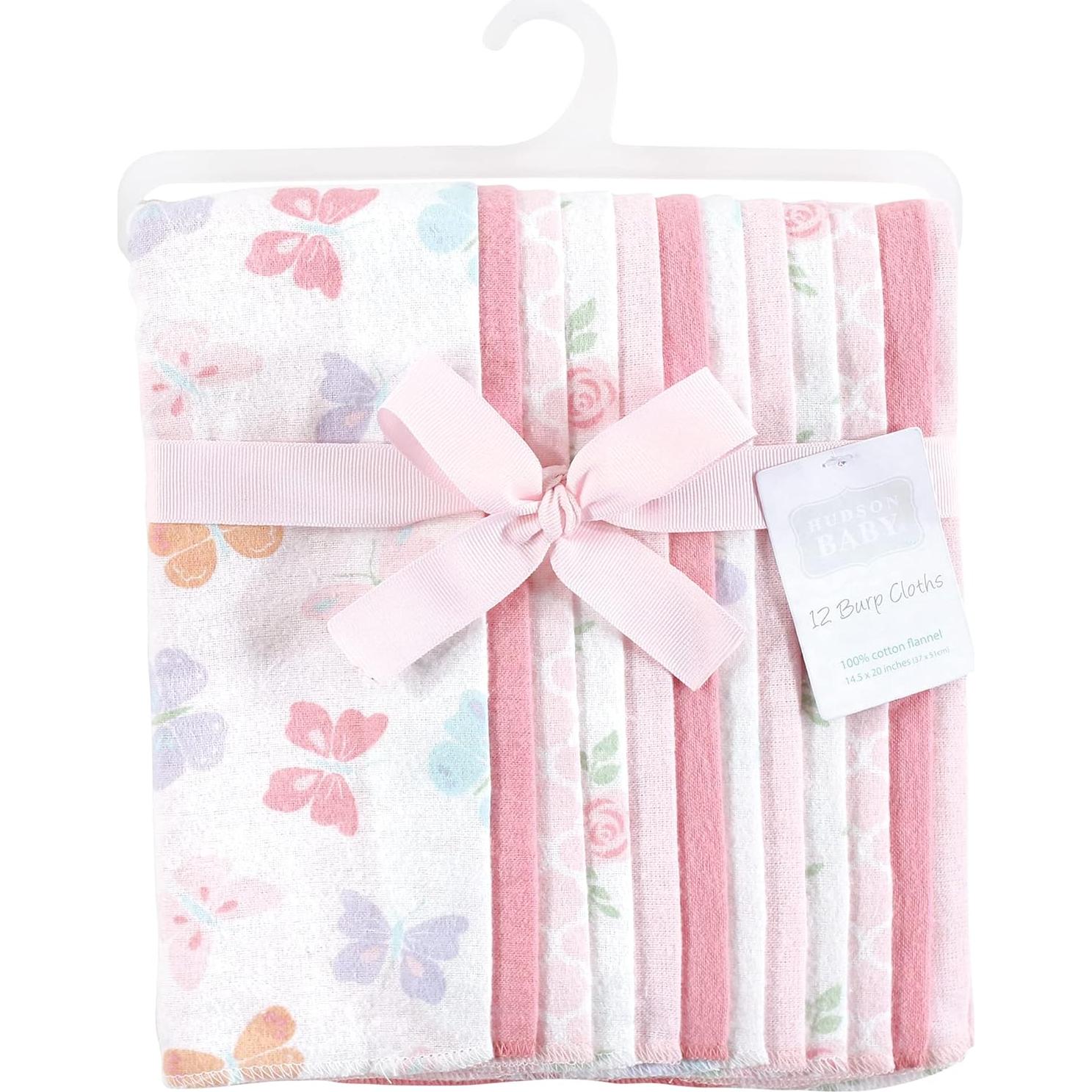 Pañales de Eructo Hudson Baby Algodón Unisex Mariposa Pastel