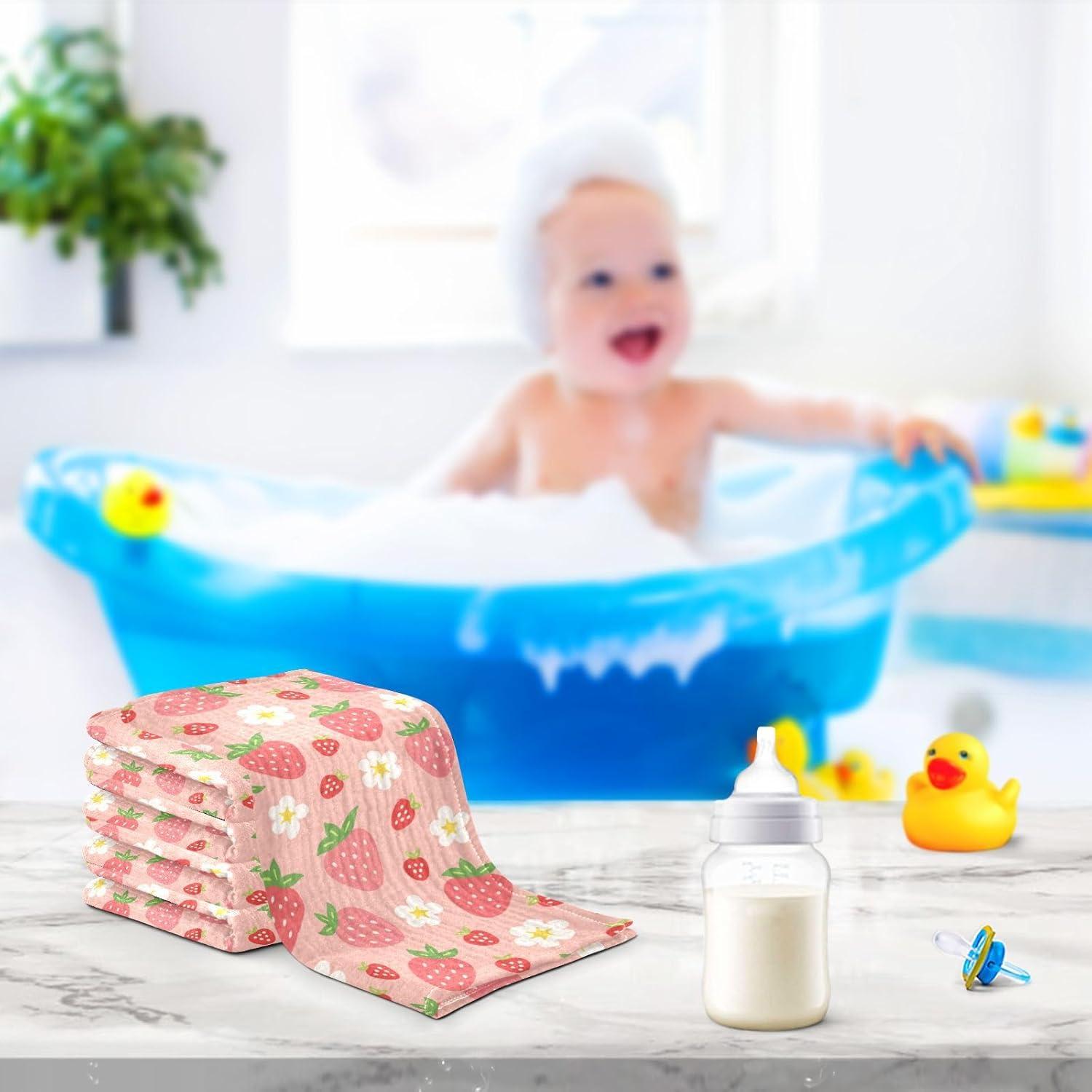 Toallitas de Muselina Moudou Fresa 30x30 cm - 3 Paquete