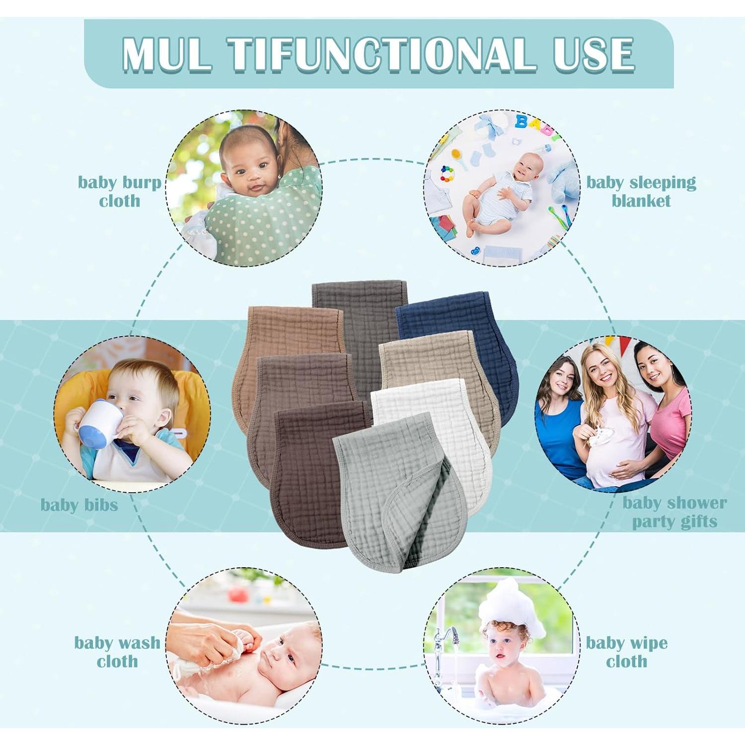 Pañales de Muselina Frienda 8 Piezas 25x50cm Algodón