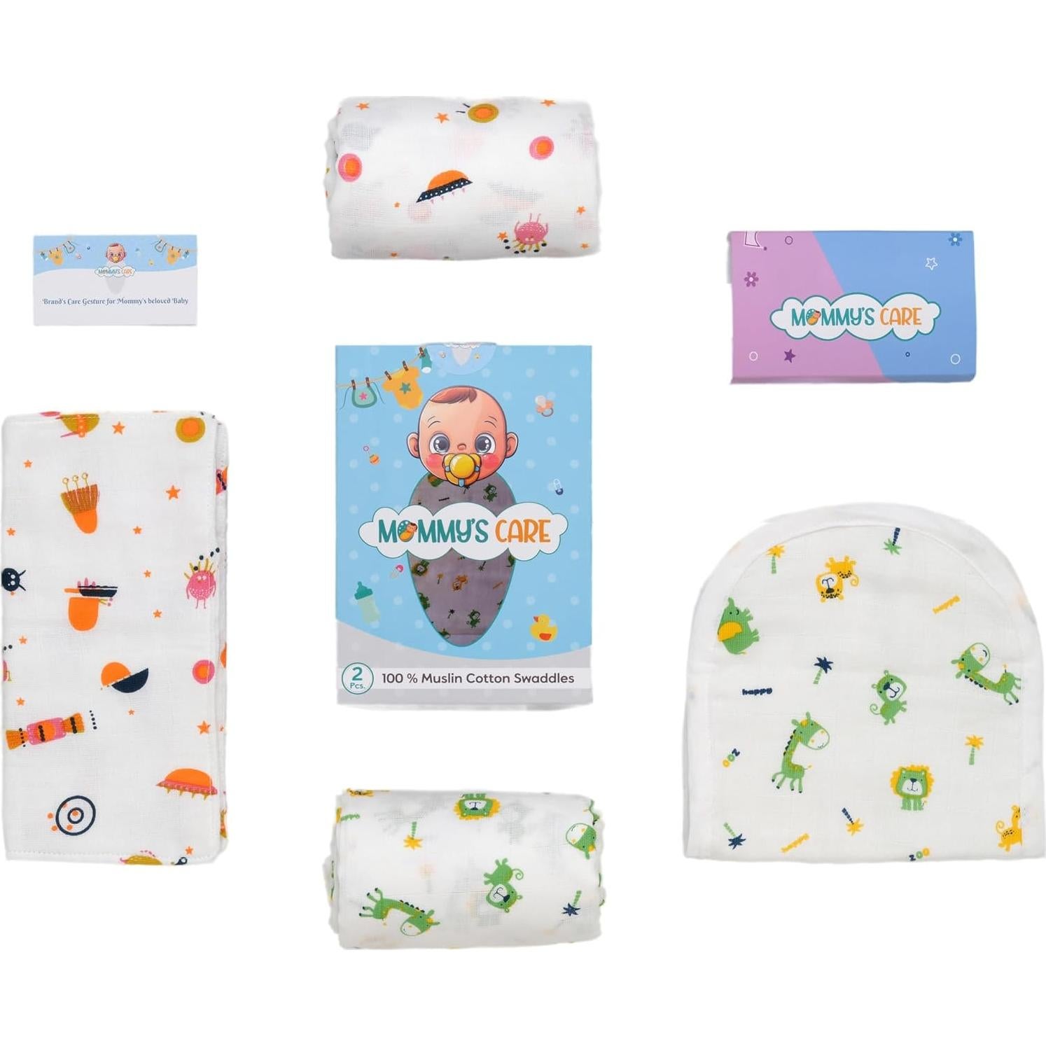 Set de Mantitas de Muslín Mommy's Care - 4 Piezas para Bebés