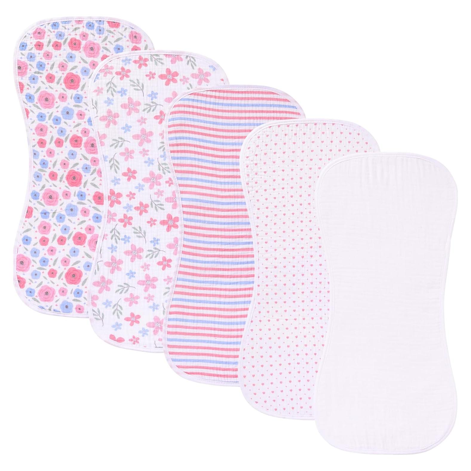 Paquete de 5 Pañales para Eructar Bebé Sleepyturtle 100% Algodón