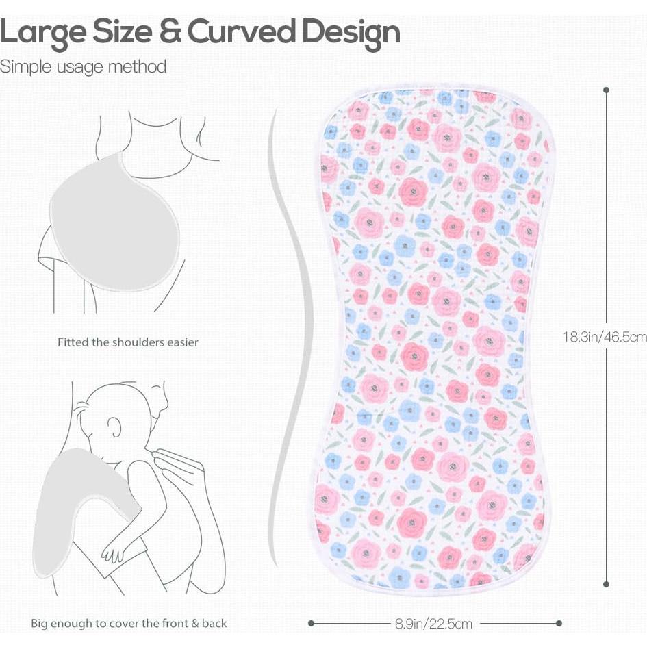 Paquete de 5 Pañales para Eructar Bebé Sleepyturtle 100% Algodón