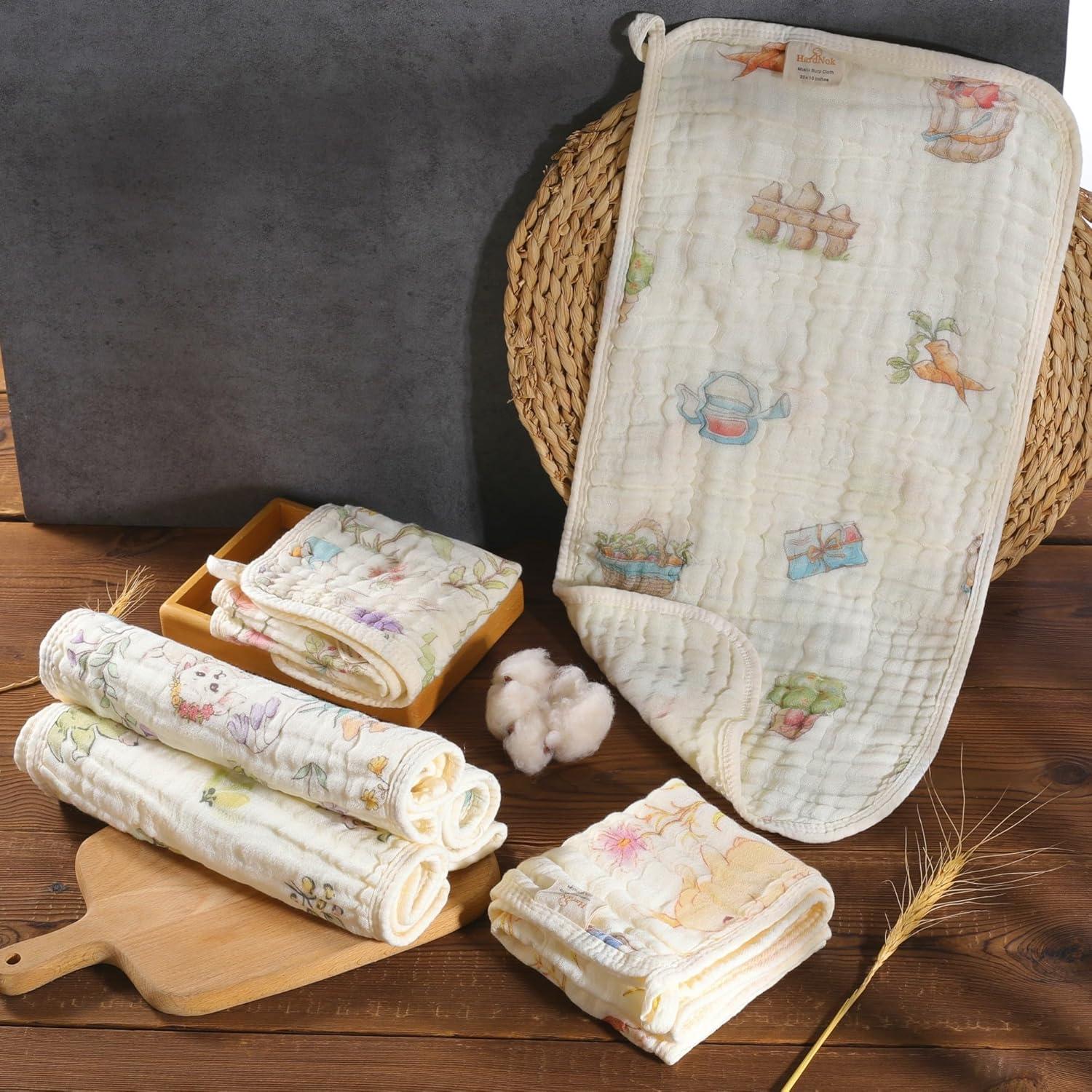 Paños de Eructo Muselina HardNok 6 Piezas 50.8x25.4 cm