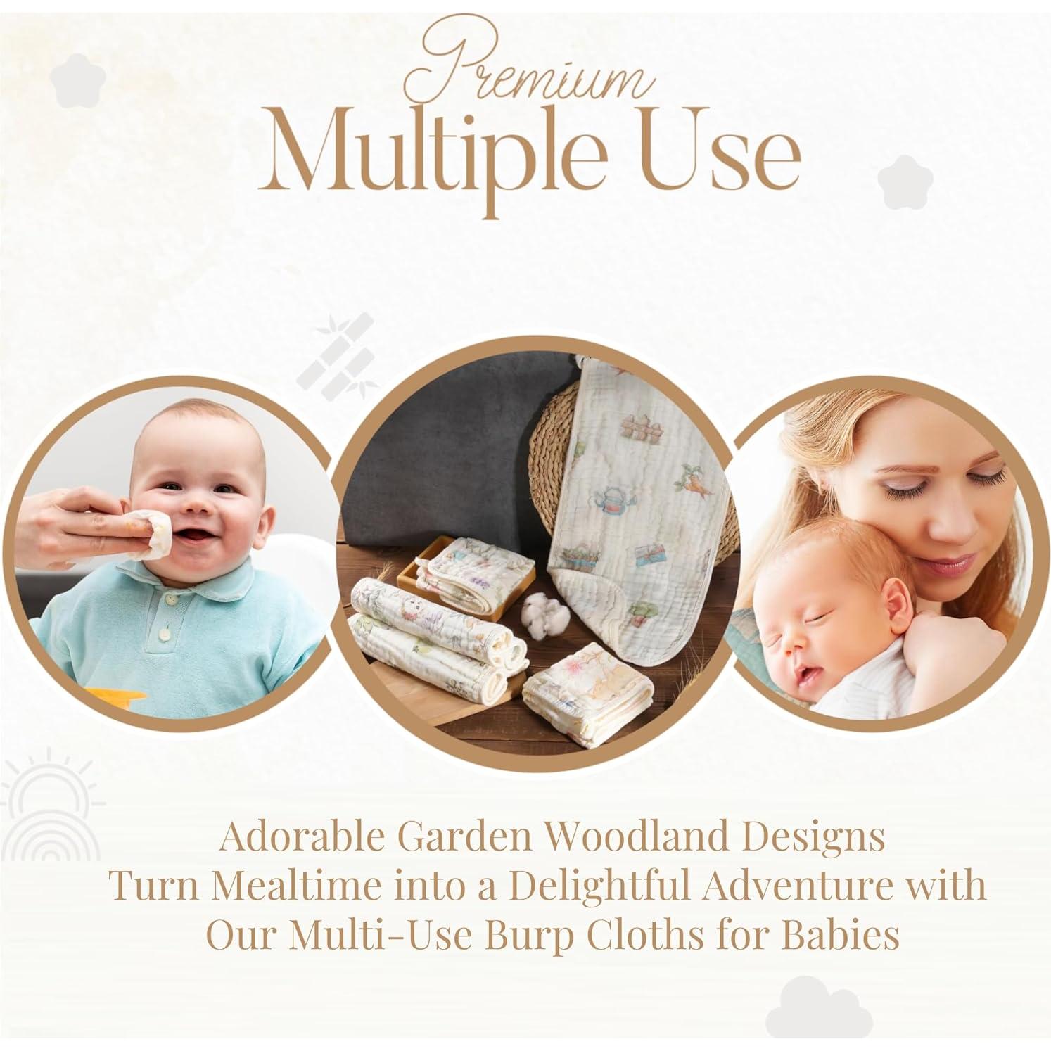 Paños de Eructo Muselina HardNok 6 Piezas 50.8x25.4 cm