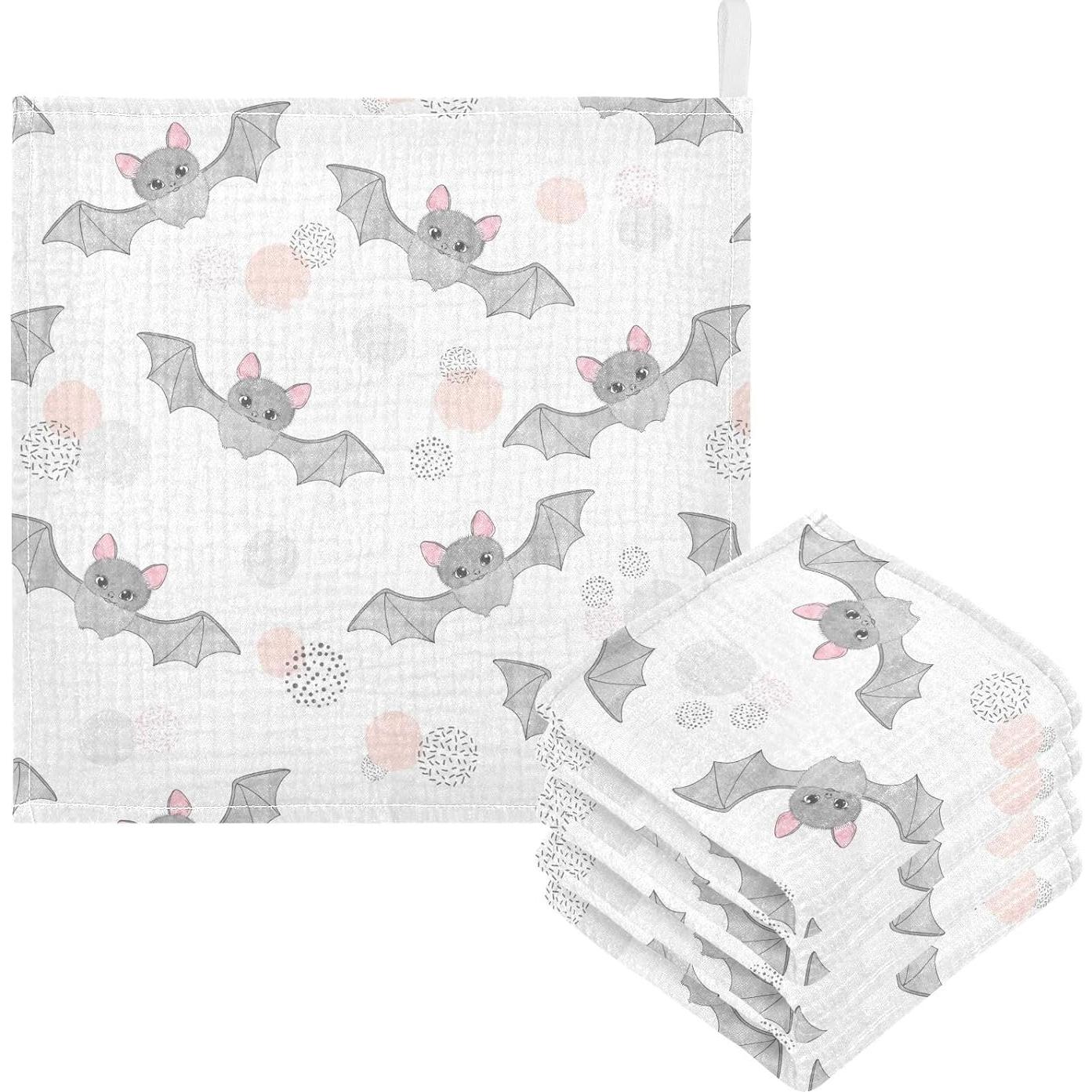 Paquete de 5 Paños de Muselina Algodón vvfelixl 30x30 cm