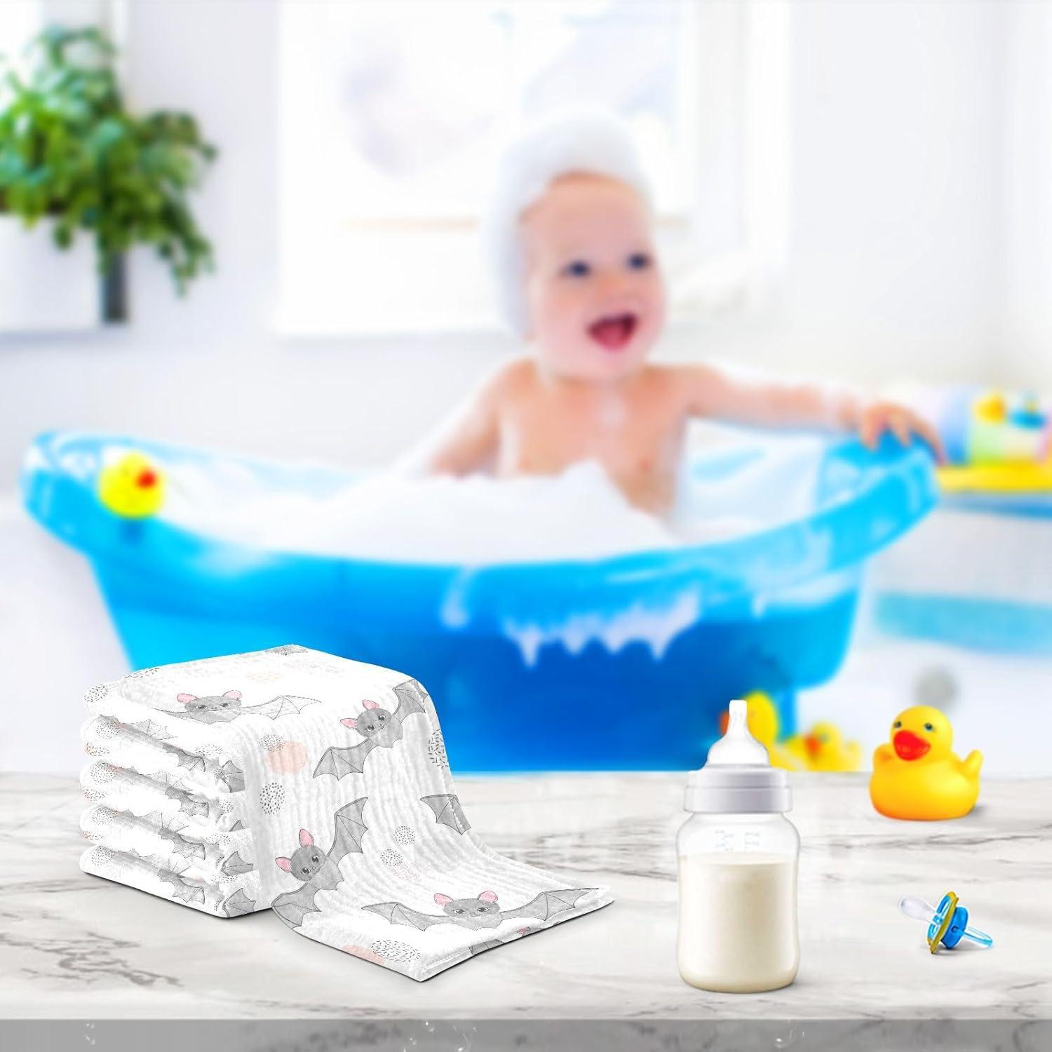 Paquete de 5 Paños de Muselina Algodón vvfelixl 30x30 cm