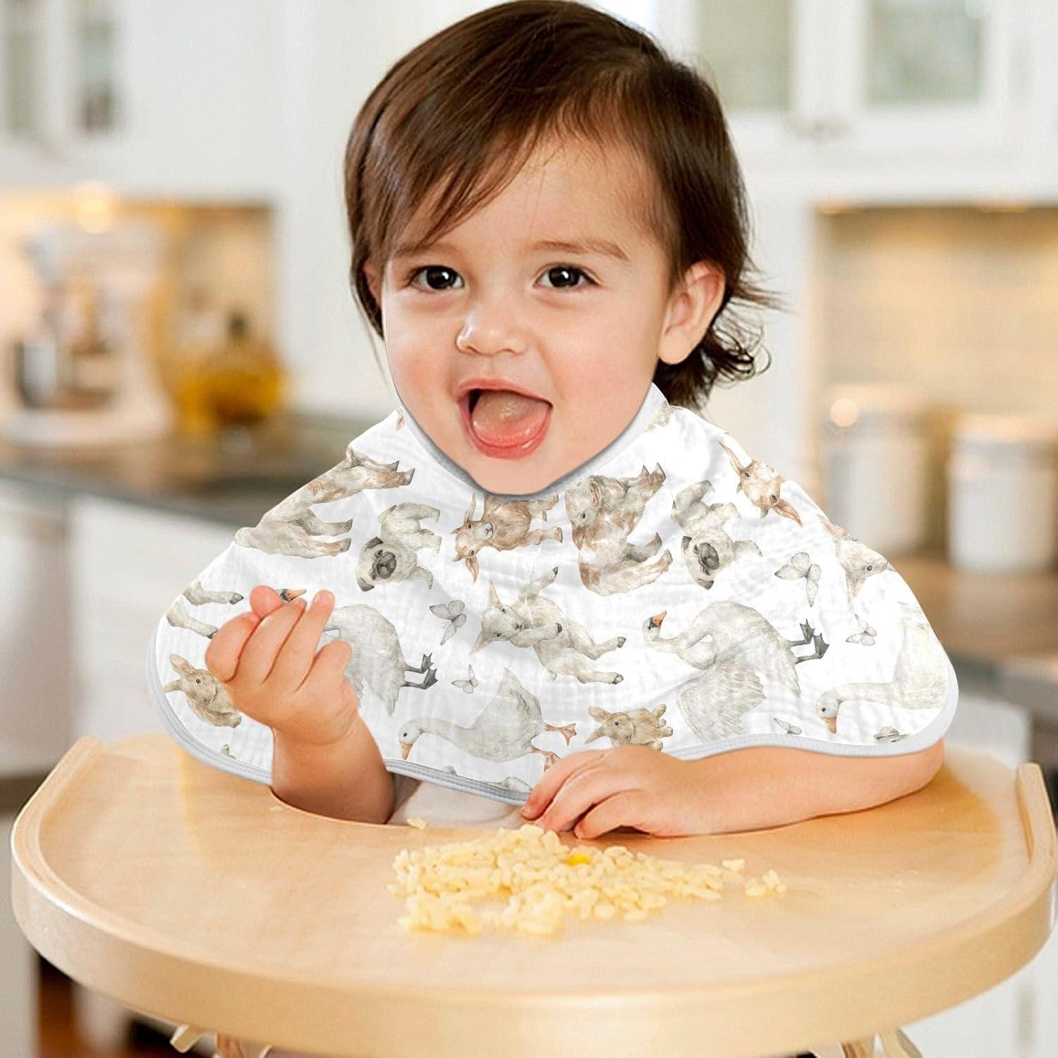 Paños de Eructo Muselina KICPOAY 4 Piezas 56x28 cm