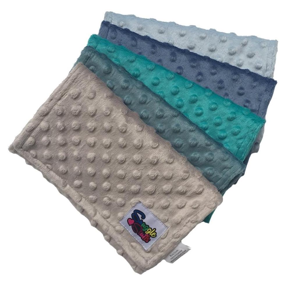 Paquete de 5 Paños de Eructo Snuggle Stuffs - Azul y Gris