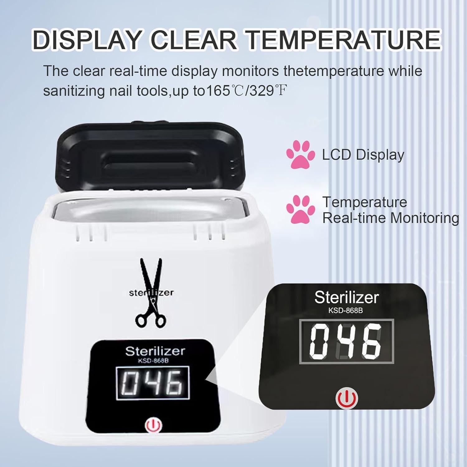 Esterilizador de Herramientas de Uñas LINBEAUTI 165°C 220ml