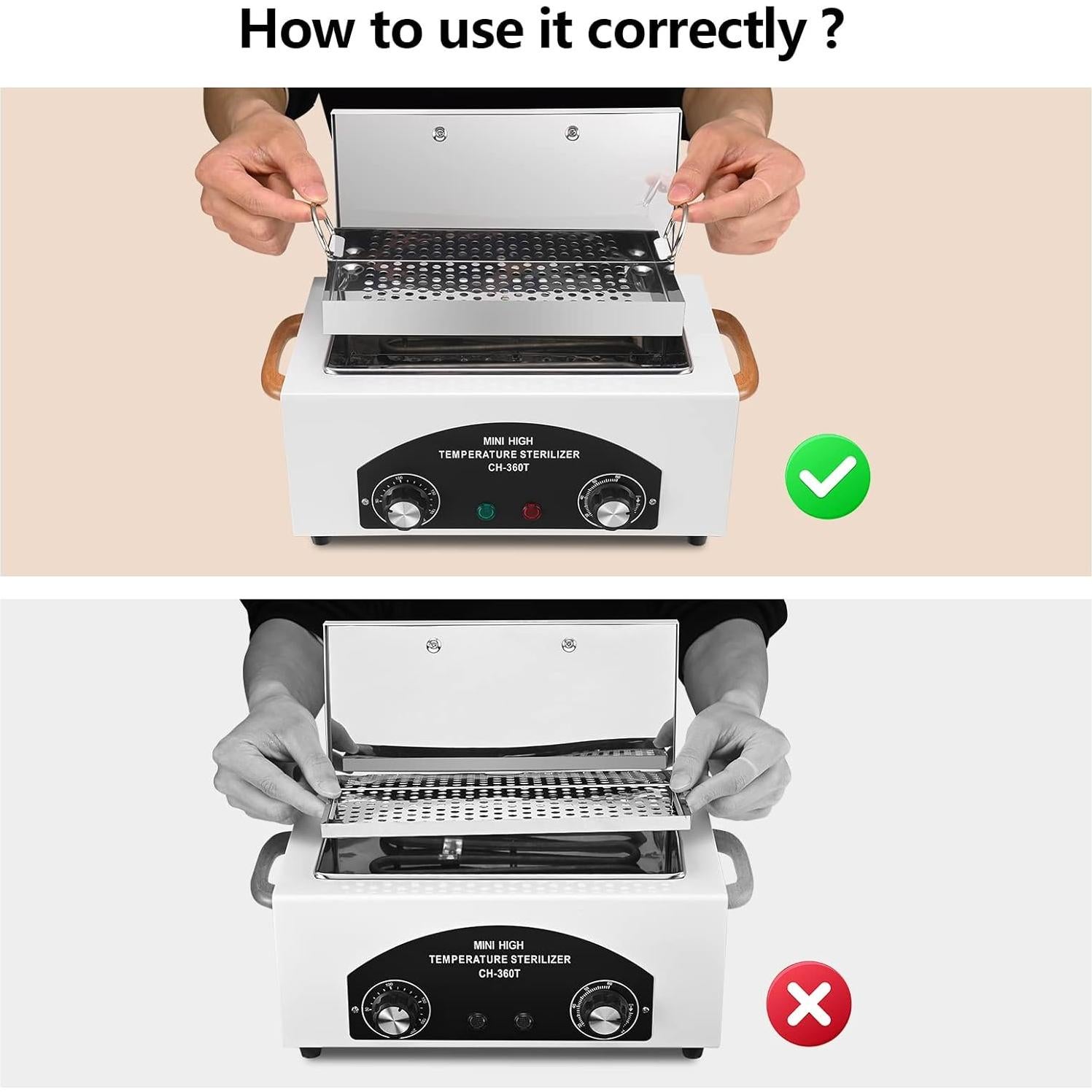 Esterilizador de Alta Temperatura Soiiw 1.5L para Herramientas Metálicas