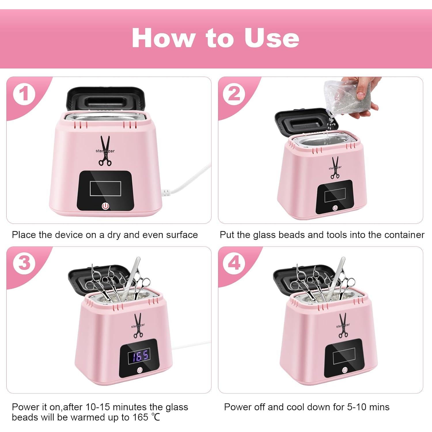 Esterilizador de Herramientas de Uñas Soiiw 165C 100W Portátil