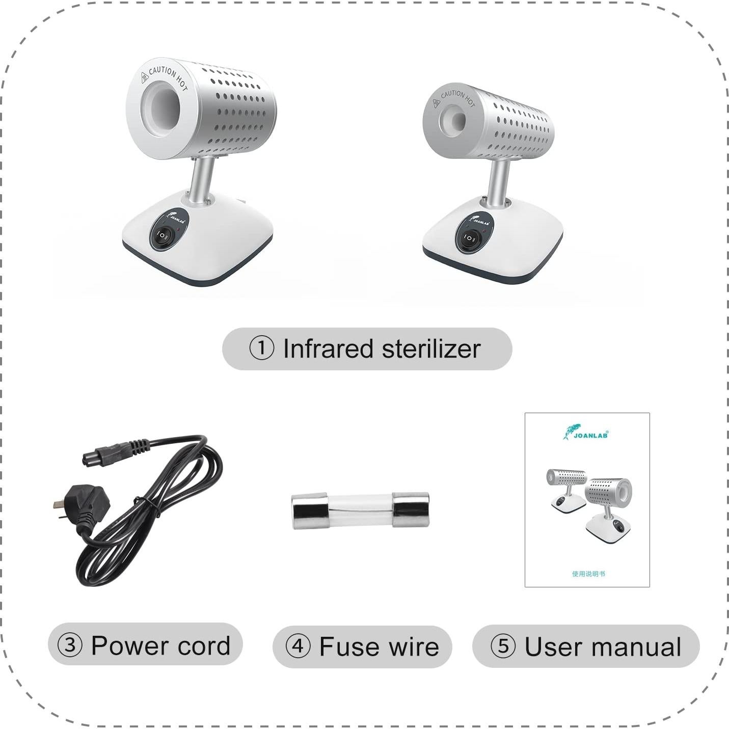 Esterilizador Infrarrojo JOANLAB DS-900 para Laboratorio 825°C