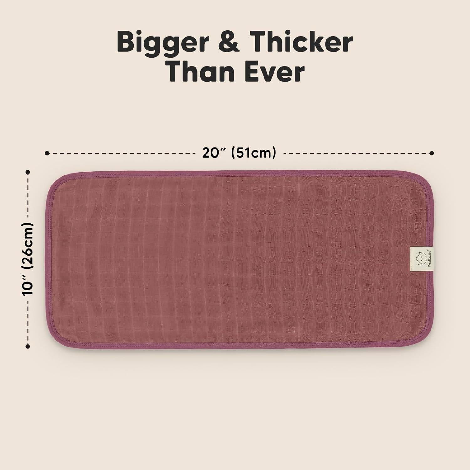 Paquete de 5 Paños de Eructo KeaBabies - Muselina Orgánica Suave