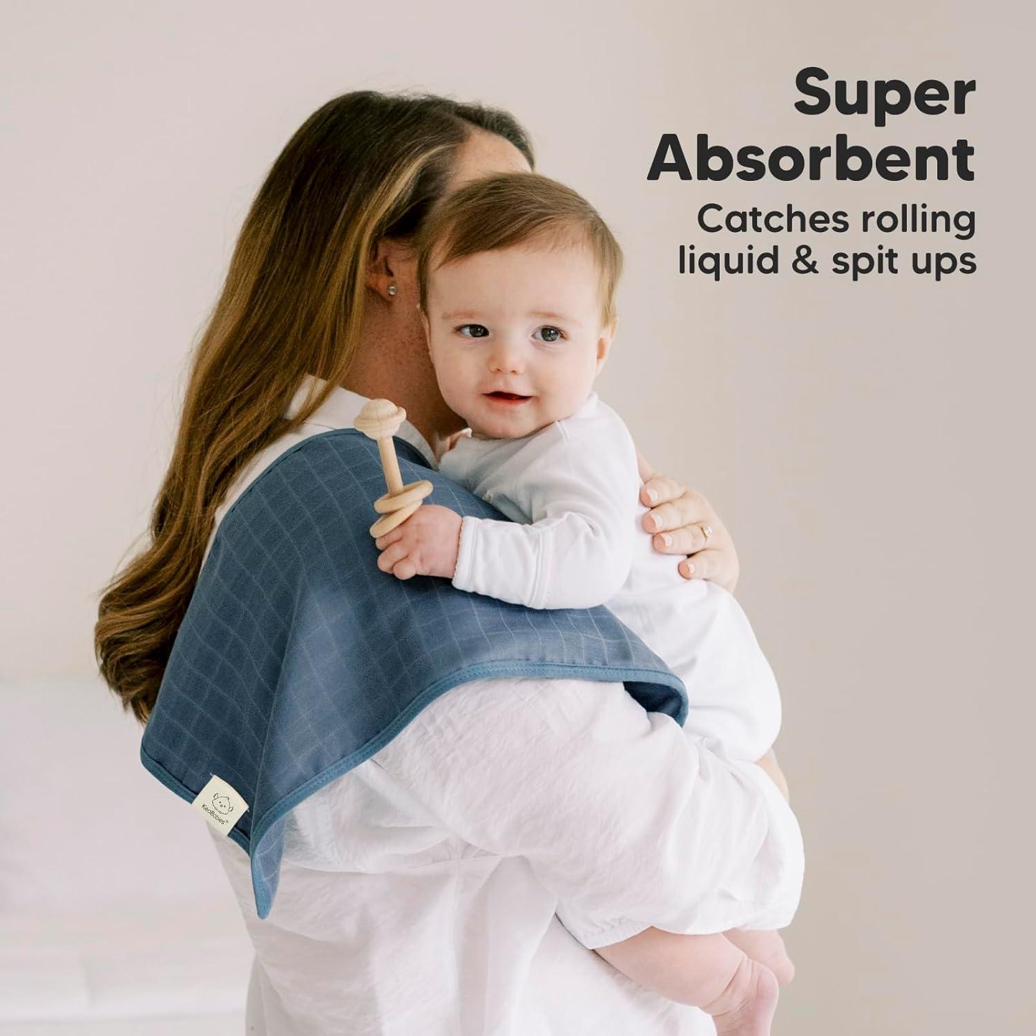 Paquete de 5 Paños de Eructo KeaBabies - Muselina Orgánica Suave