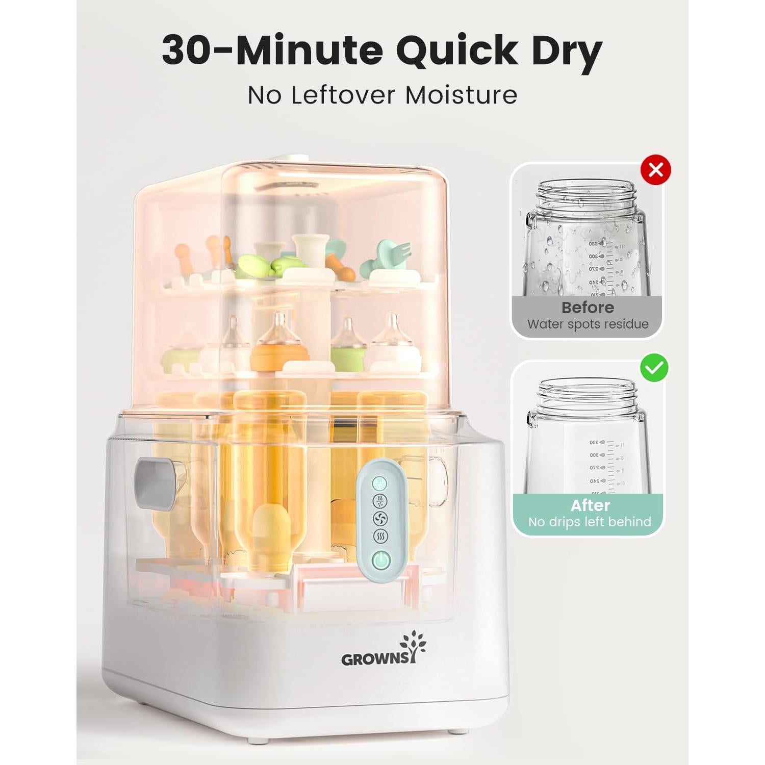 Esterilizador y Secador de Botellas Grownsy 3 Capas 2.42kg