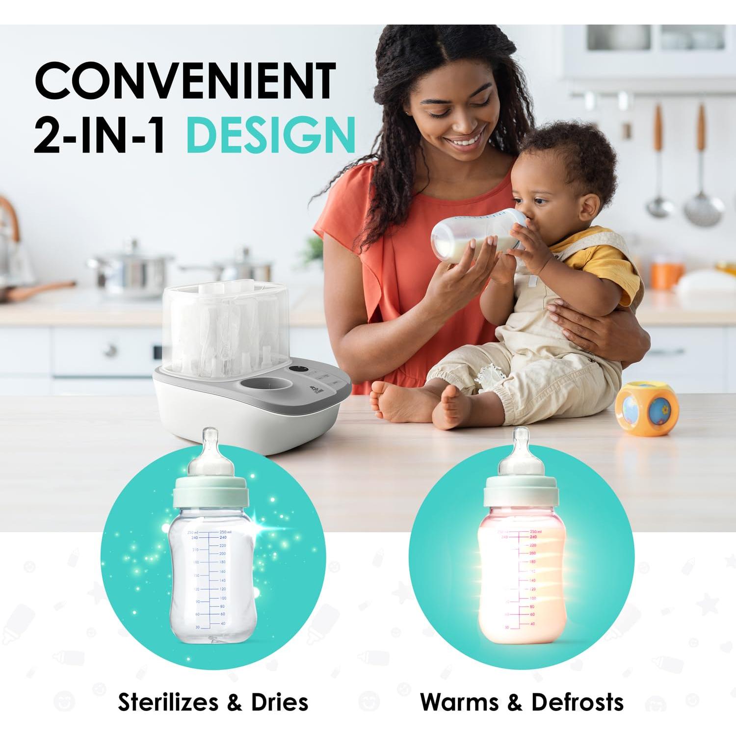 Esterilizador y Secador de Biberones Lil' Jumbl 2 en 1, 6 Biberones