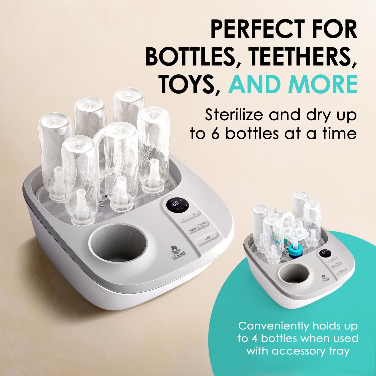 Esterilizador y Secador de Biberones Lil' Jumbl 2 en 1, 6 Biberones