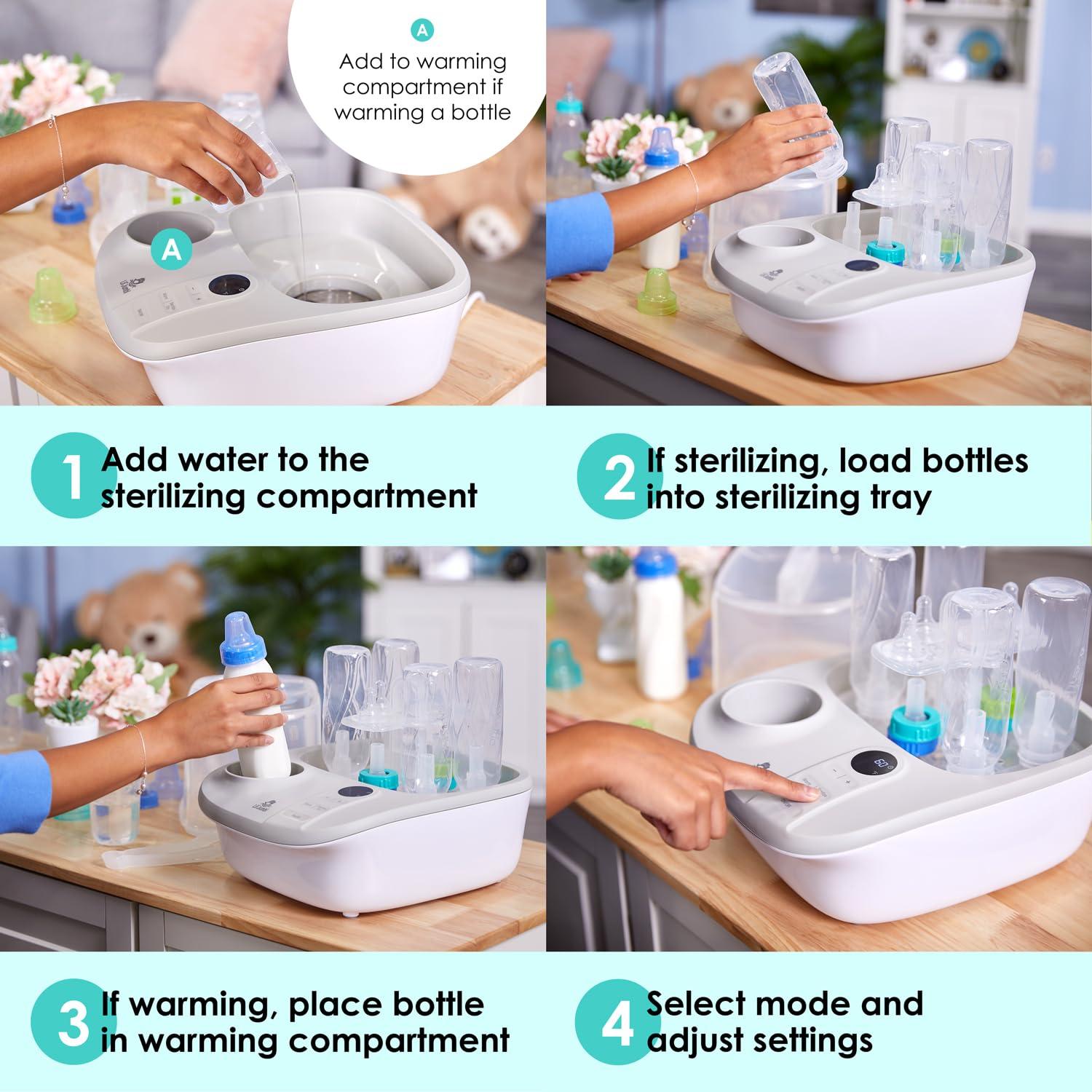 Esterilizador y Secador de Biberones Lil' Jumbl 2 en 1, 6 Biberones