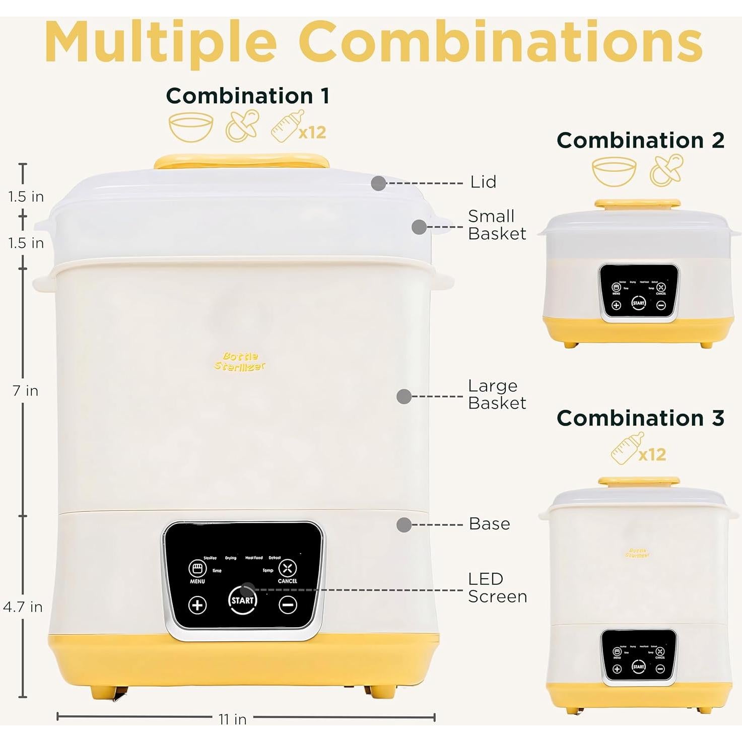 Esterilizador y Secador de Botellas Eléctrico 6 en 1 - 2.16 kg