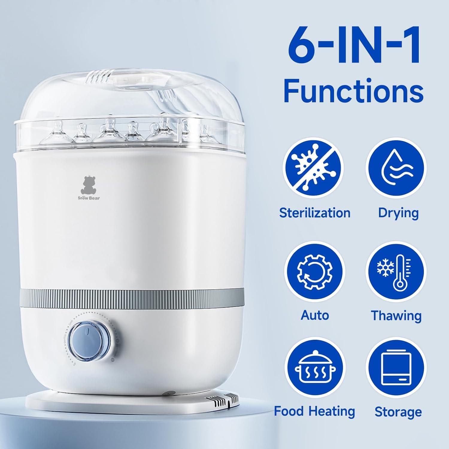 Esterilizador y Secador de Biberones Snow Bear 6 en 1 2.49 kg