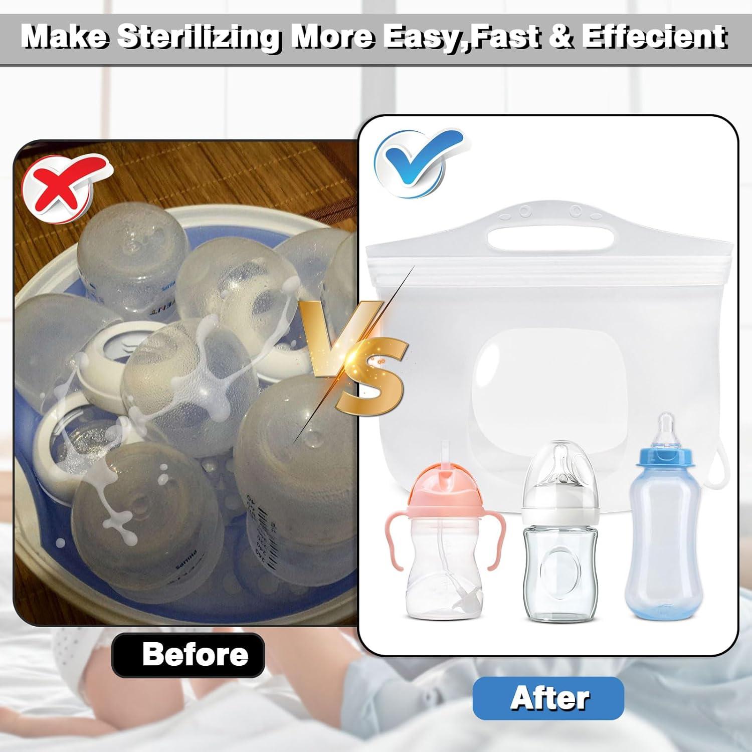 Bolsa de Esterilización de Silicona 2L para Biberones - Reutilizable