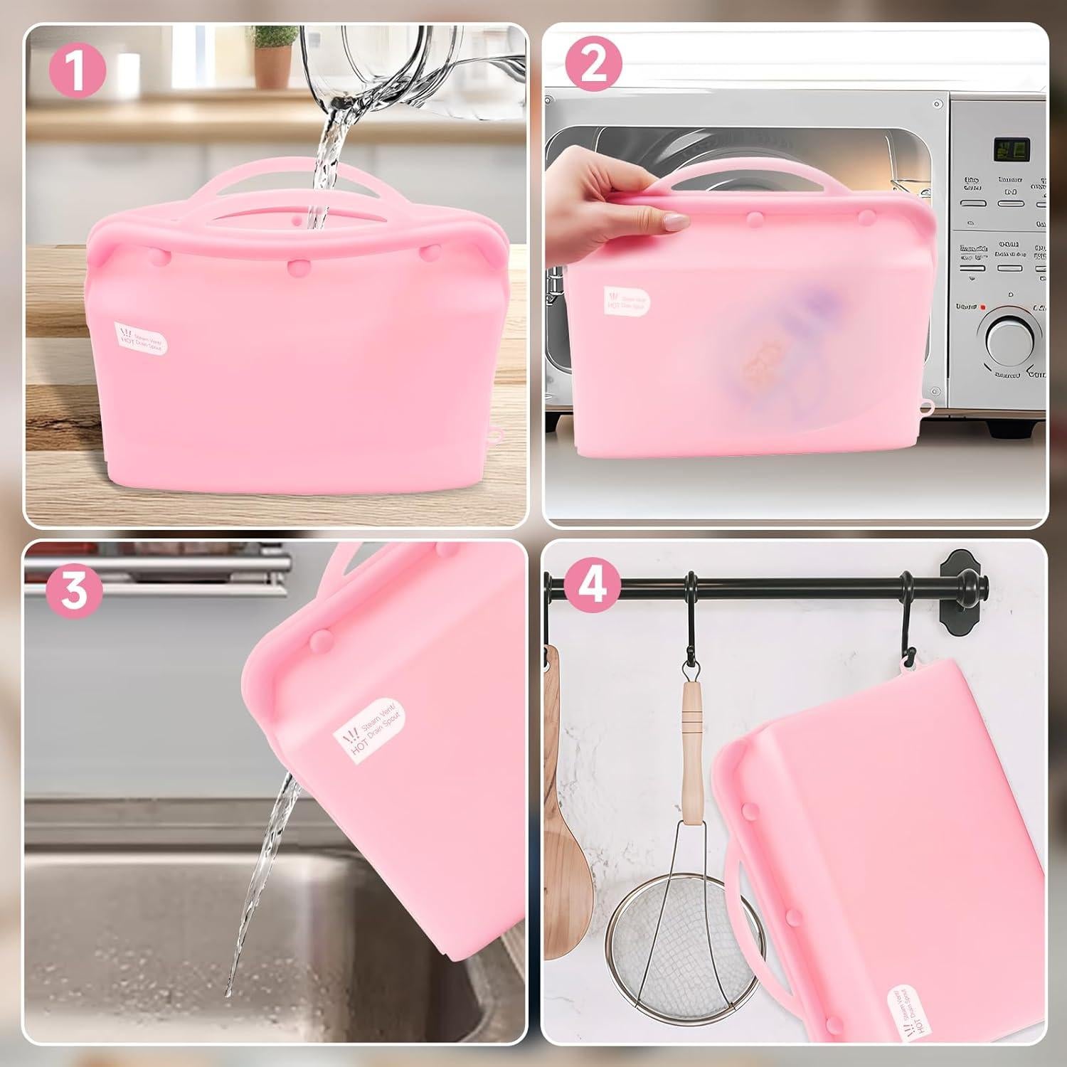 Bolsa de Esterilización de Silicona ZÜCÜBÉBÉ Rosa 1PC