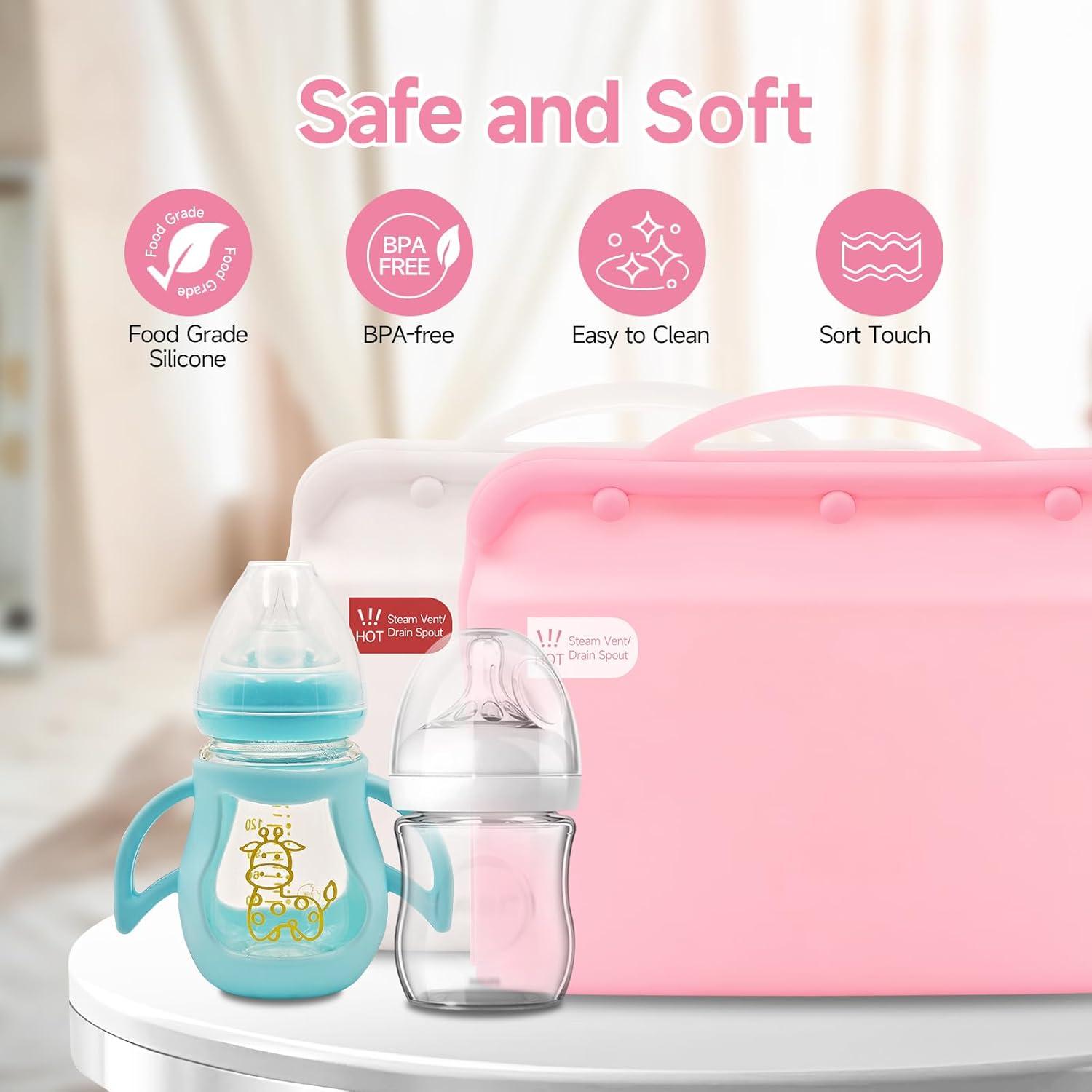 Bolsa de Esterilización de Silicona ZÜCÜBÉBÉ Rosa 1PC