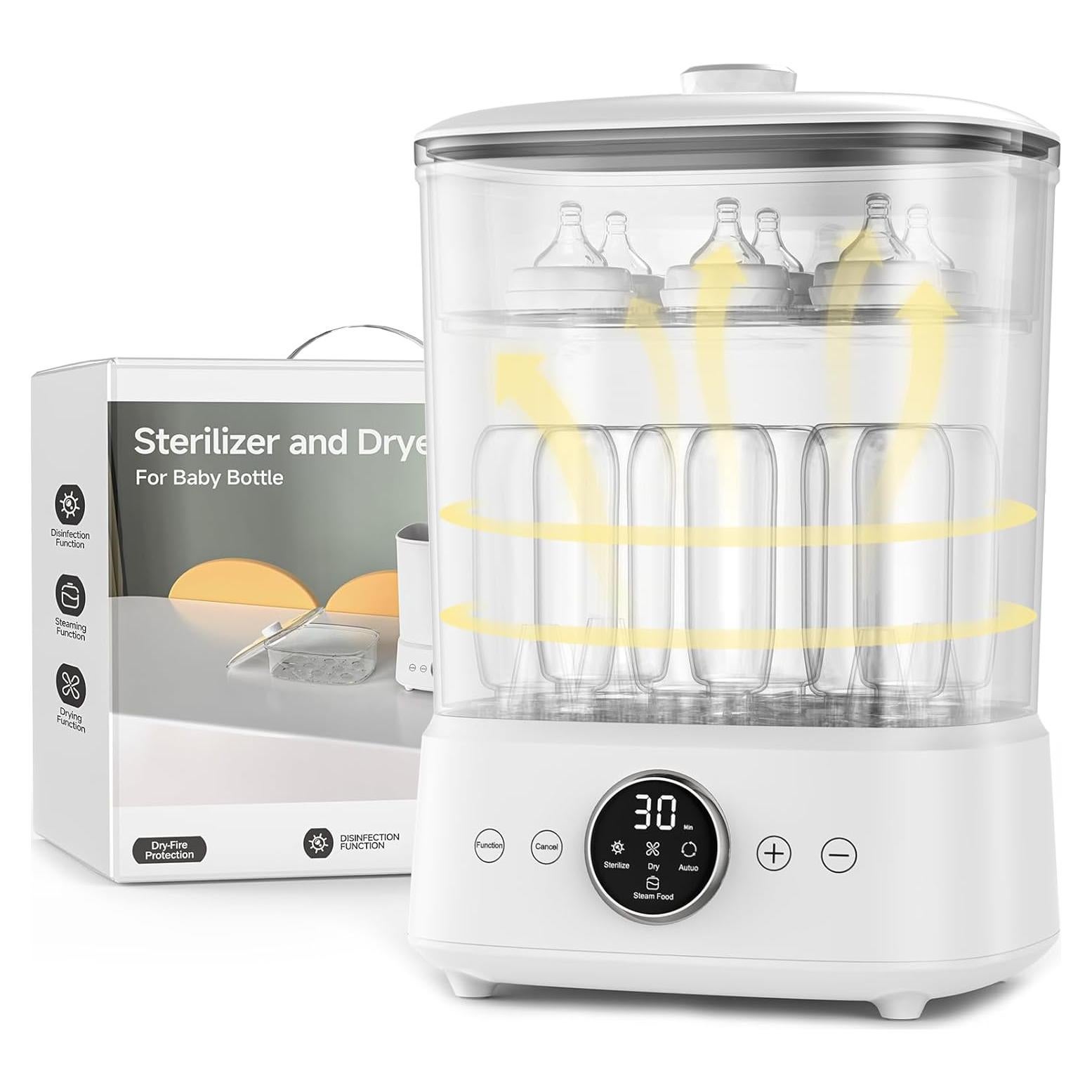 Esterilizador y Secador de Biberones YunBaby 5 en 1 2 Niveles