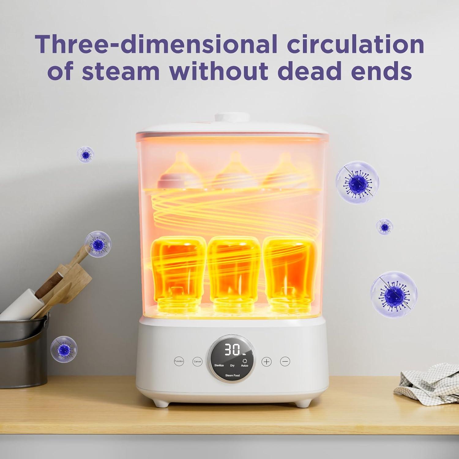 Esterilizador y Secador de Biberones YunBaby 5 en 1 2 Niveles