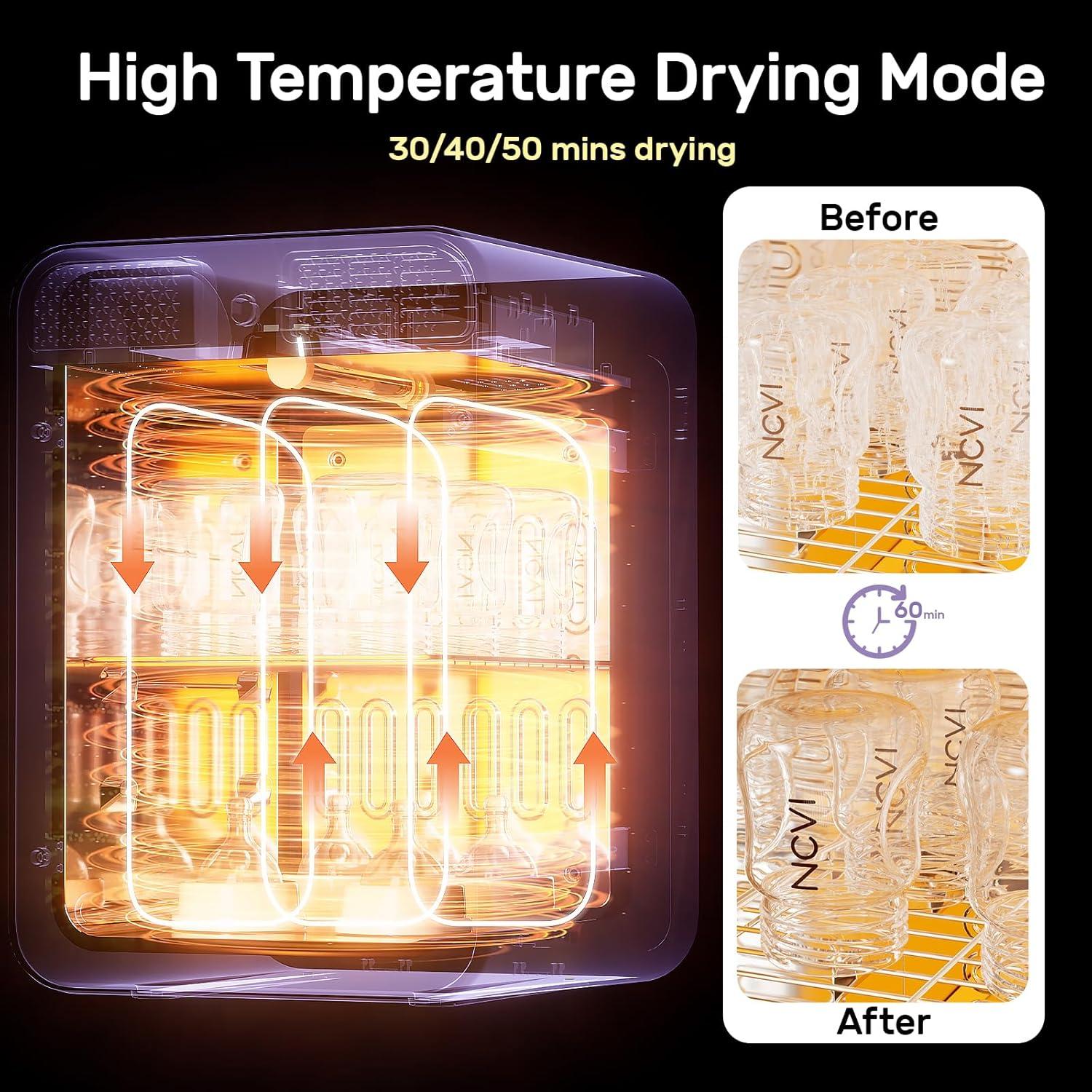 Secador de Botellas para Bebés NCVI 12L con Luz UV