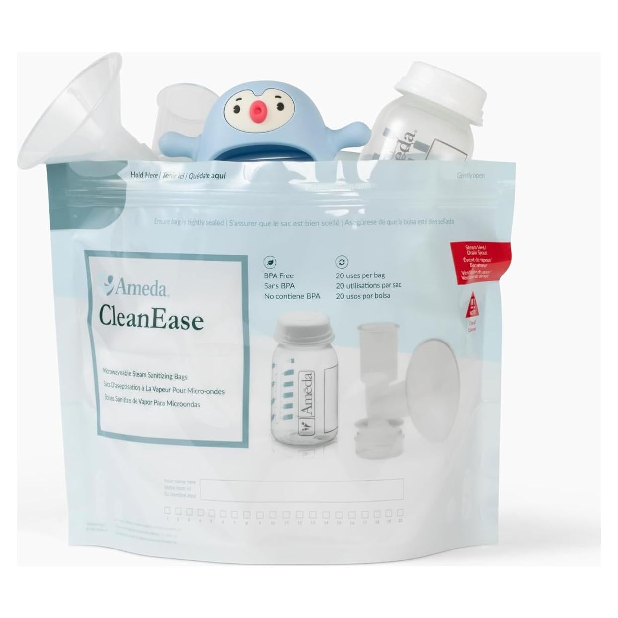 Bolsas de Sanitización por Vapor Ameda CleanEase - 7 Unidades