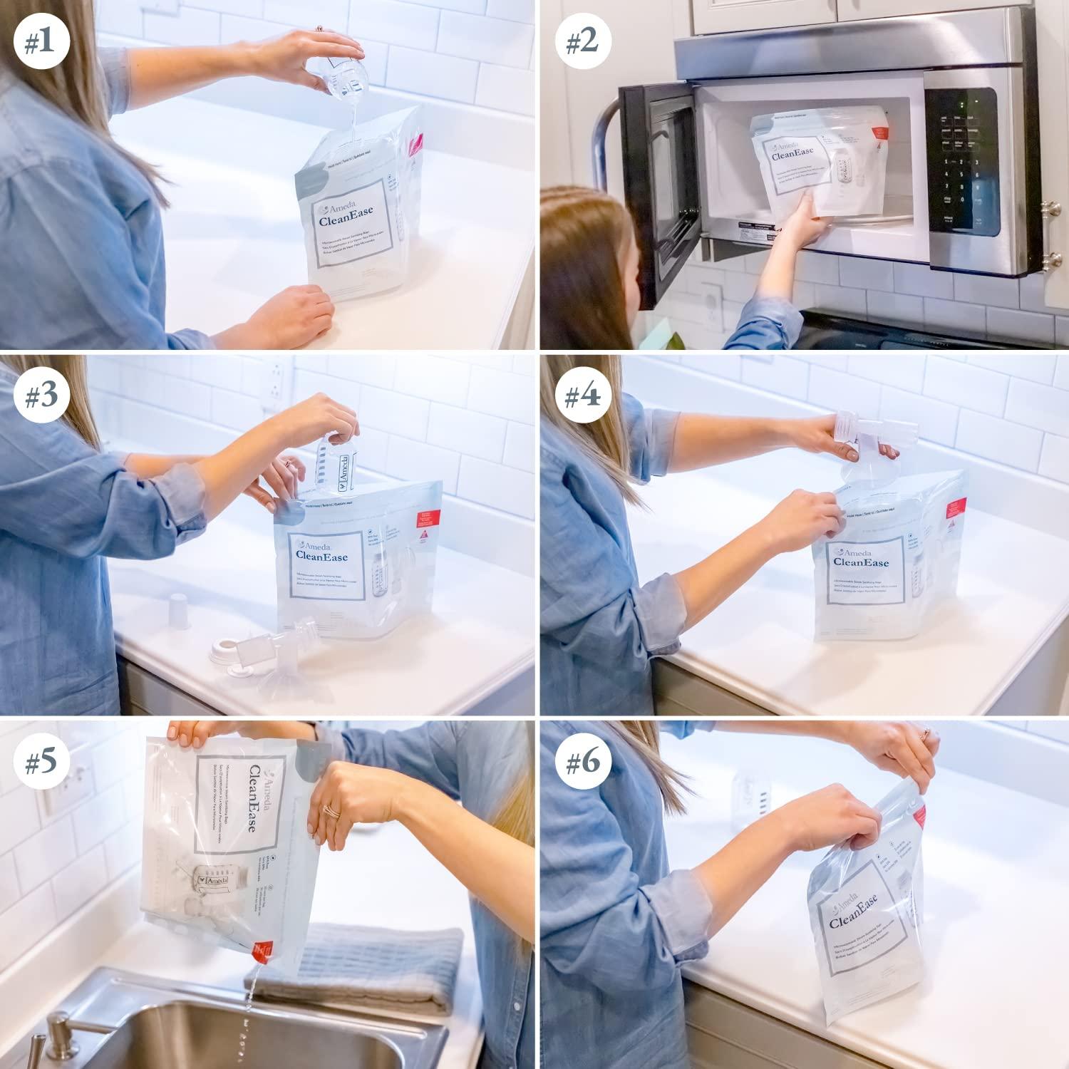 Bolsas de Sanitización por Vapor Ameda CleanEase - 7 Unidades