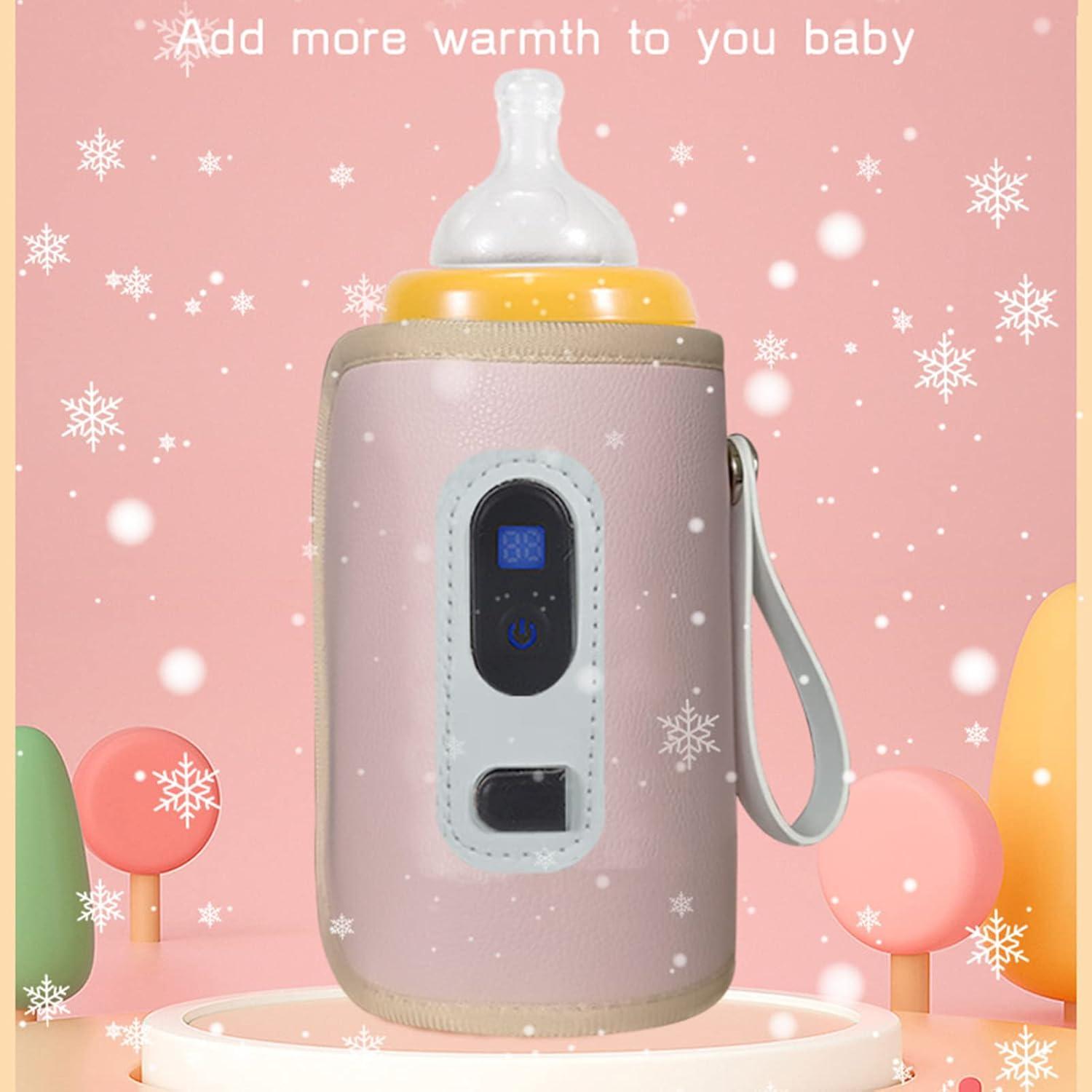 Calentador de Biberones USB Keenso Rosa con Pantalla LCD