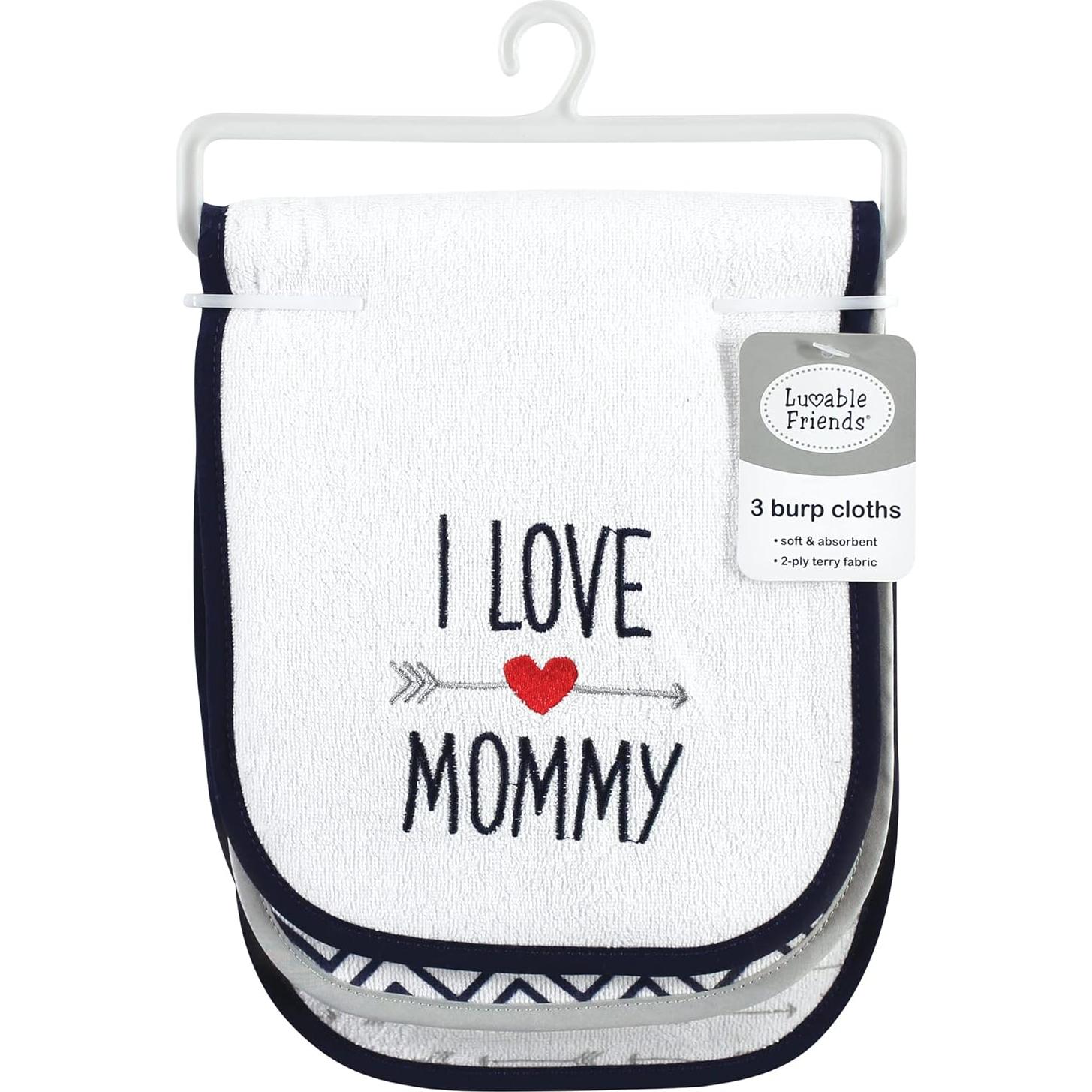 Pañales de Eructo Luvable Friends Algodón 3 Unidades