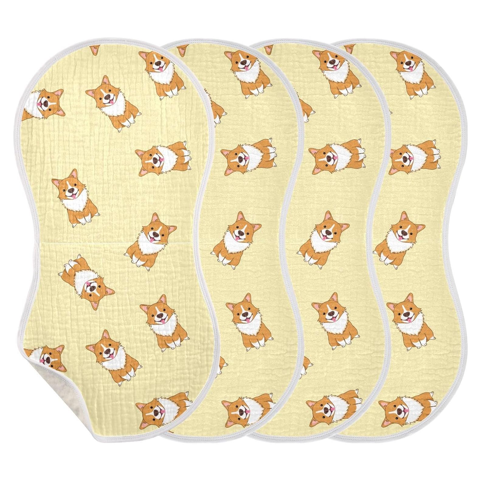 Paquete de 4 Pañales para Eructos Bebé YYZZH Corgi 56x28cm