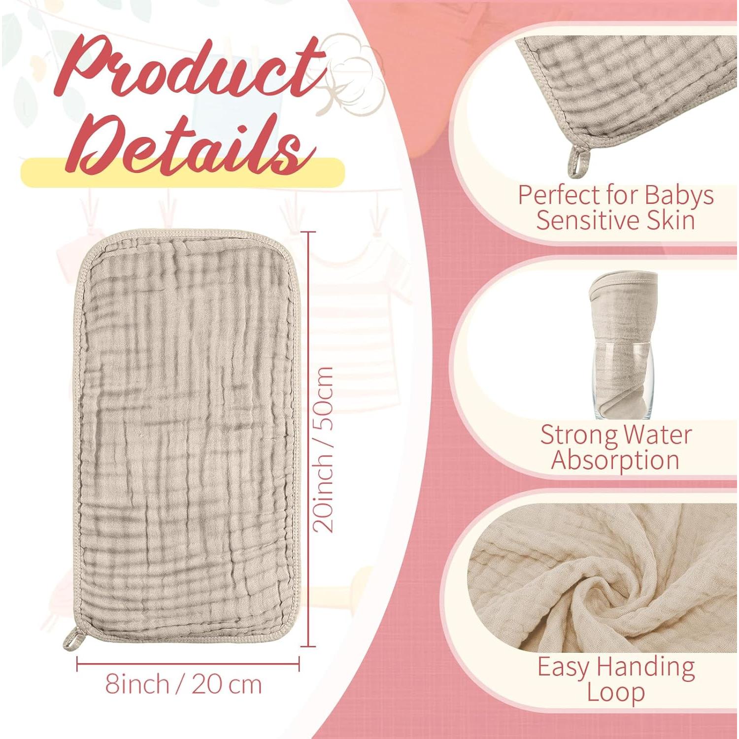 Juego de Toallas de Baño VitalCozy para Bebés 6 Piezas