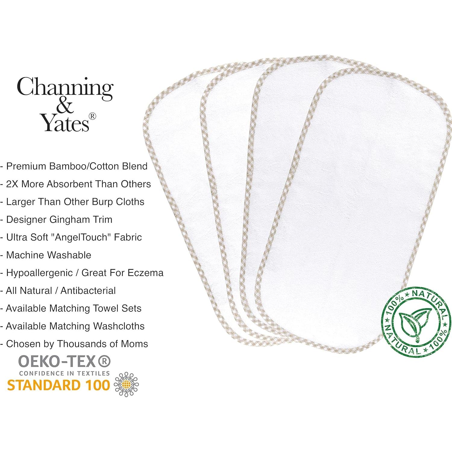 Pañales de Eructo Orgánicos Channing & Yates - 4 Unidades 55.88x27.94cm