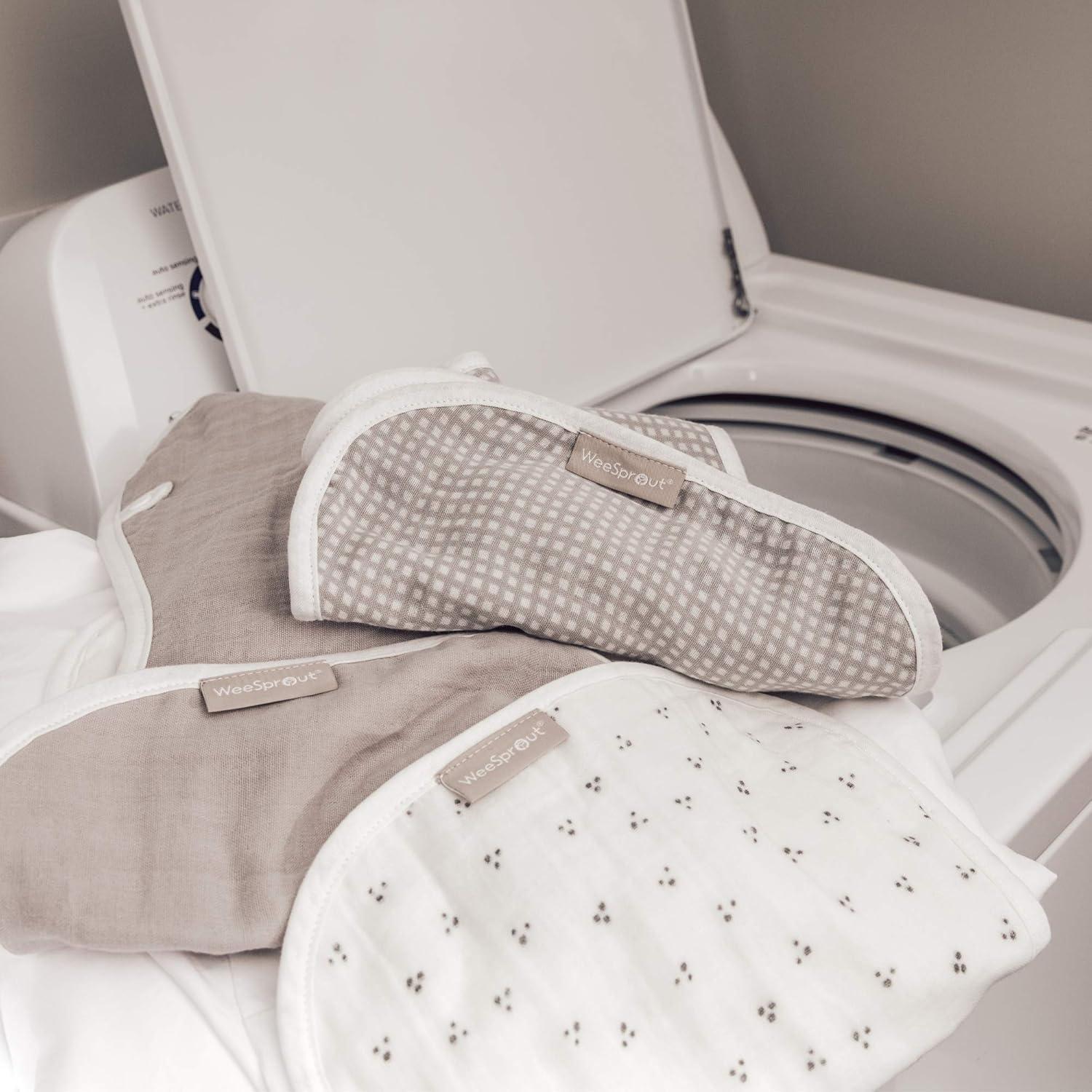 Pañales de Algodón Orgánico WeeSprout, Set de 4, Ultra-Absorbentes