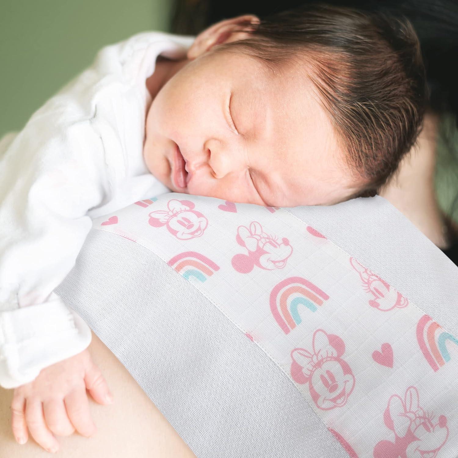 Pañales de Muselina Disney Minnie Mouse 2 Pk 100% Algodón