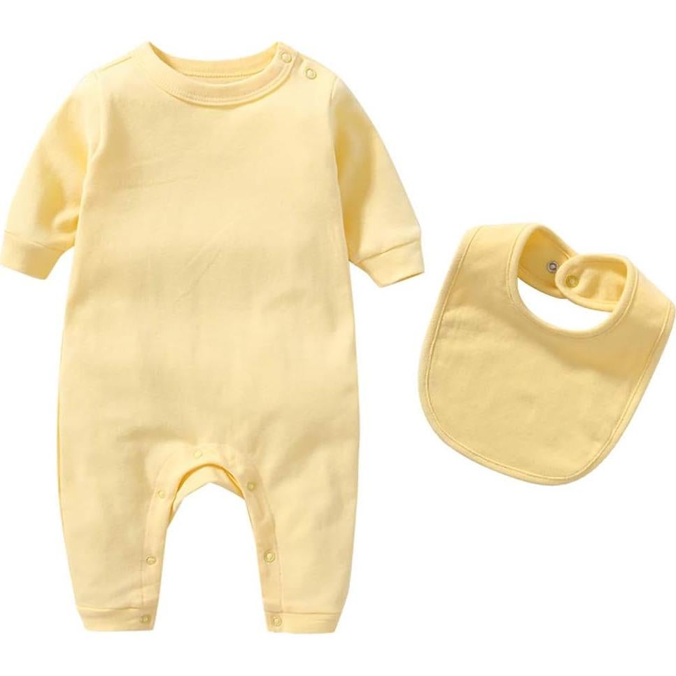 Conjunto 6 en 1 Bebé Algodón Orgánico Amarillo 0-3 Meses