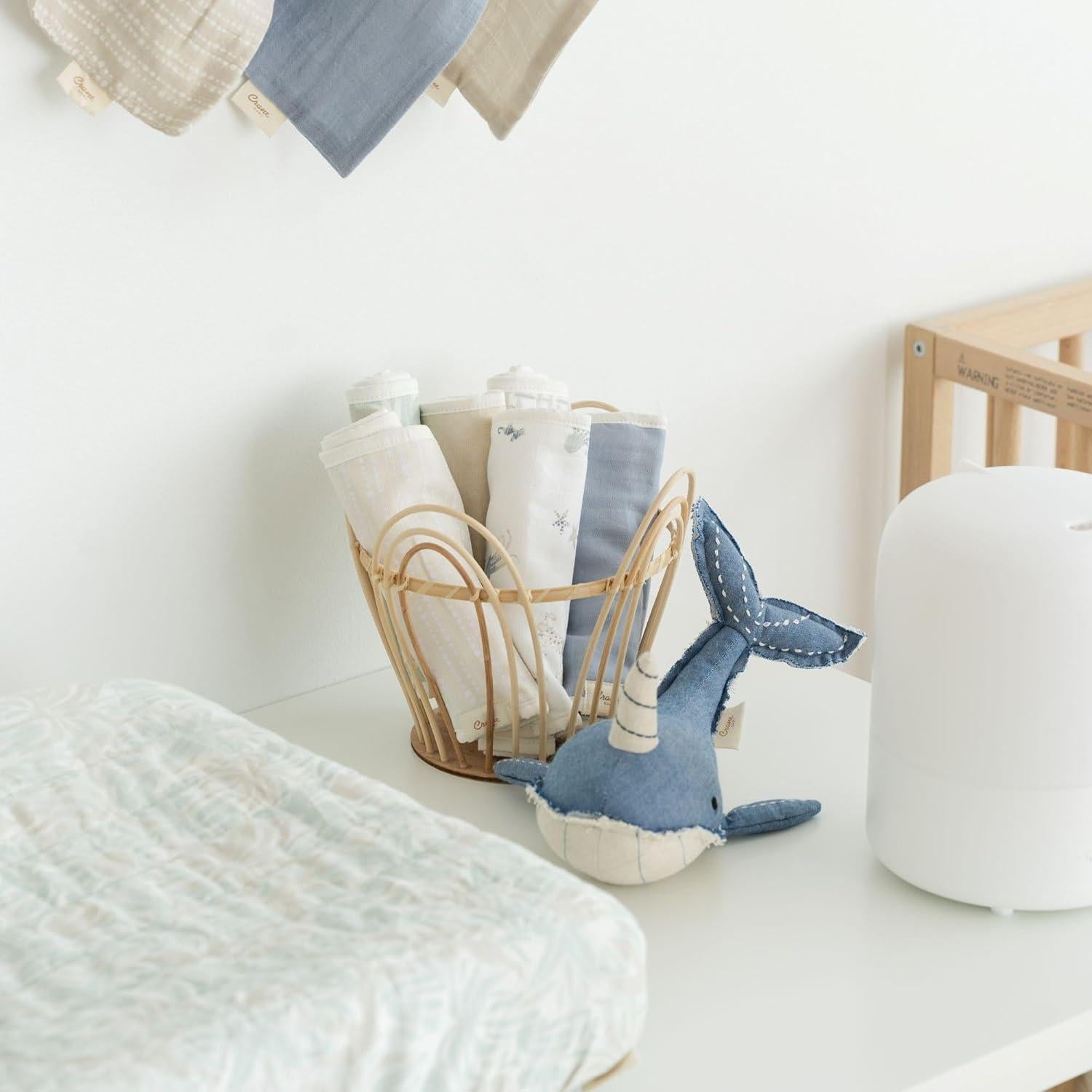 Juego de Paños de Baño Crane 100% Algodón Vida Marina 5 Pzas