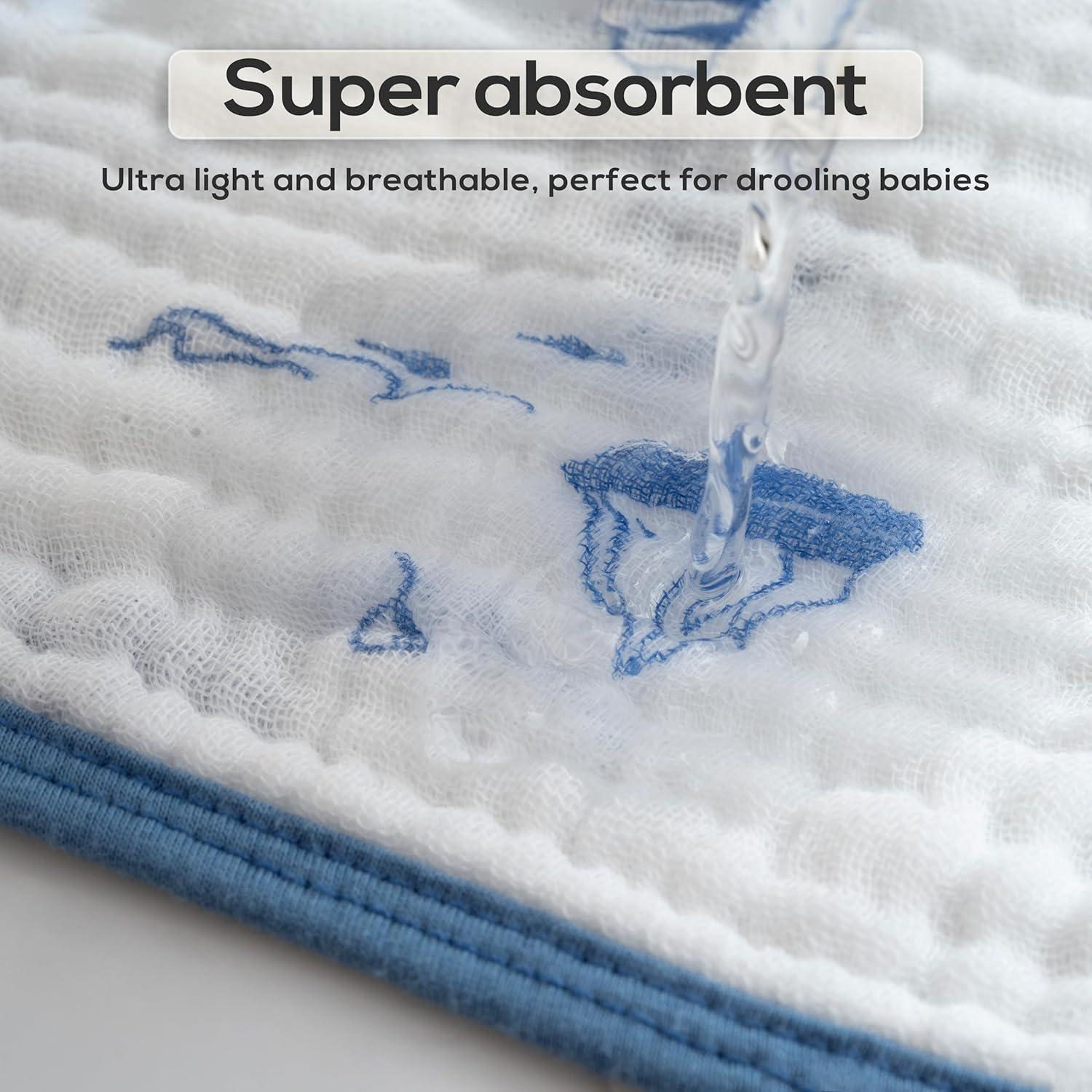 Paños de Eructo LILY O LAUREL 100% Algodón Muslin 8 Piezas