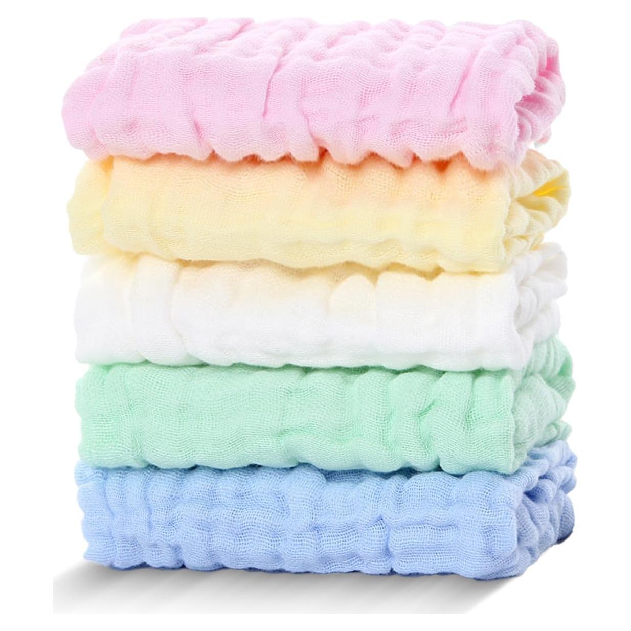 Toallitas de bebé DAMATCH 30x30 cm 5 Pack Algodón Suaves