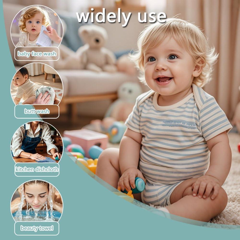 Toallitas de bebé DAMATCH 30x30 cm 5 Pack Algodón Suaves